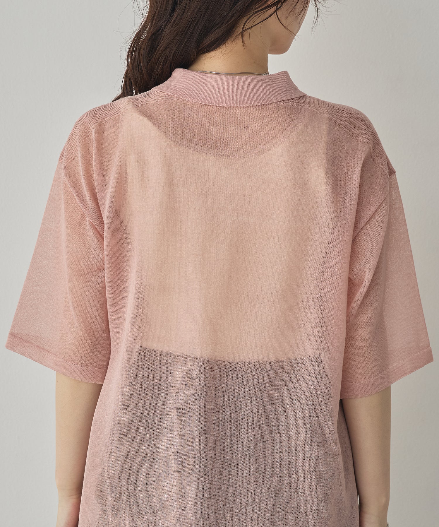 SHEER LAME KNIT SHIRT