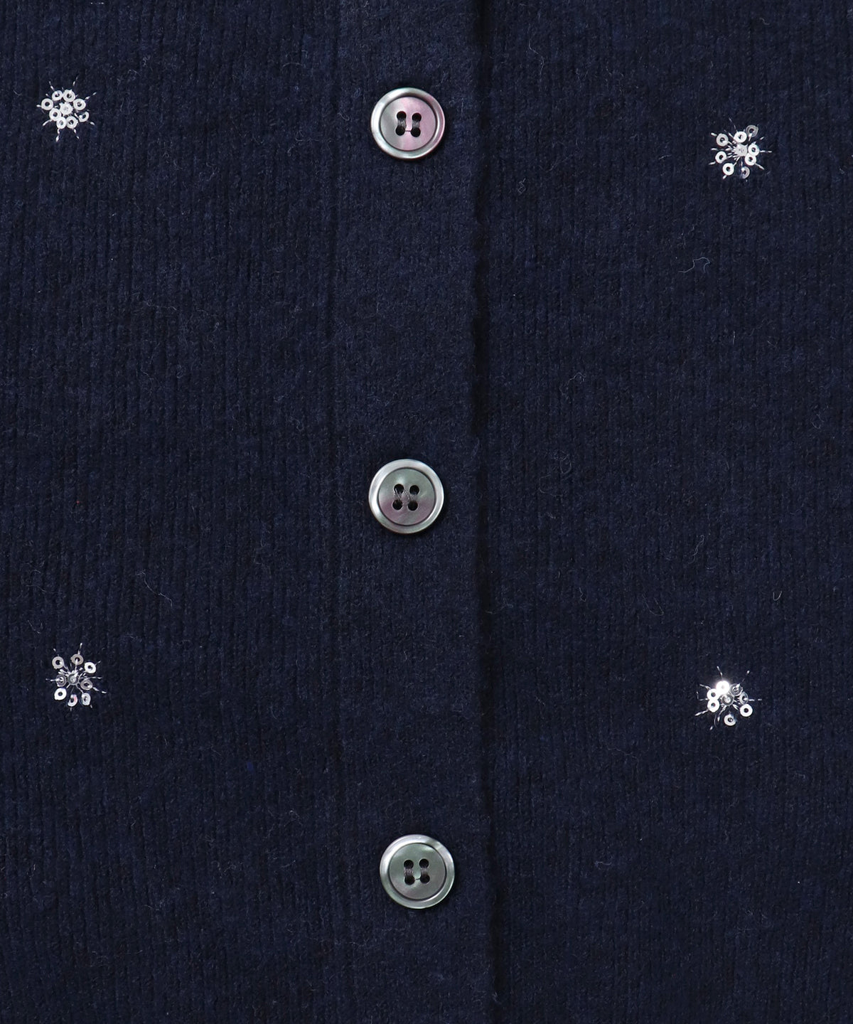 WOOL-BLEND EMBROIDERED KNITTED CARDIGAN