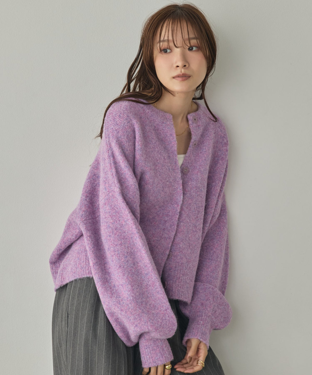 SHAGGY KNIT CARDIGAN