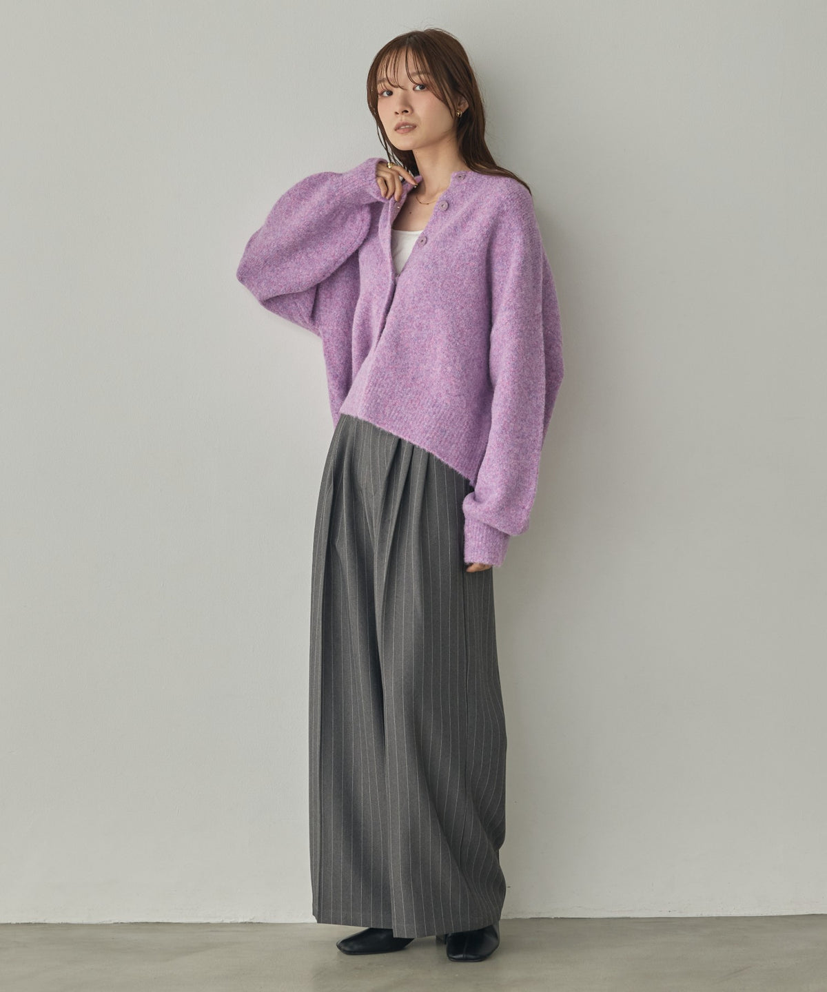 SHAGGY KNIT CARDIGAN
