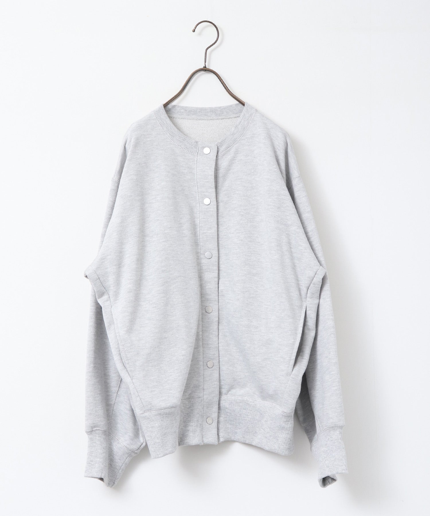 ラメステッチ クルーネックカーディガン