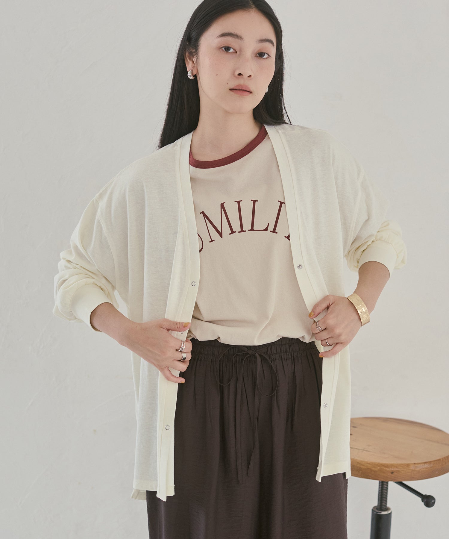 VINTAGE SLUB DESIGN CARDIGAN