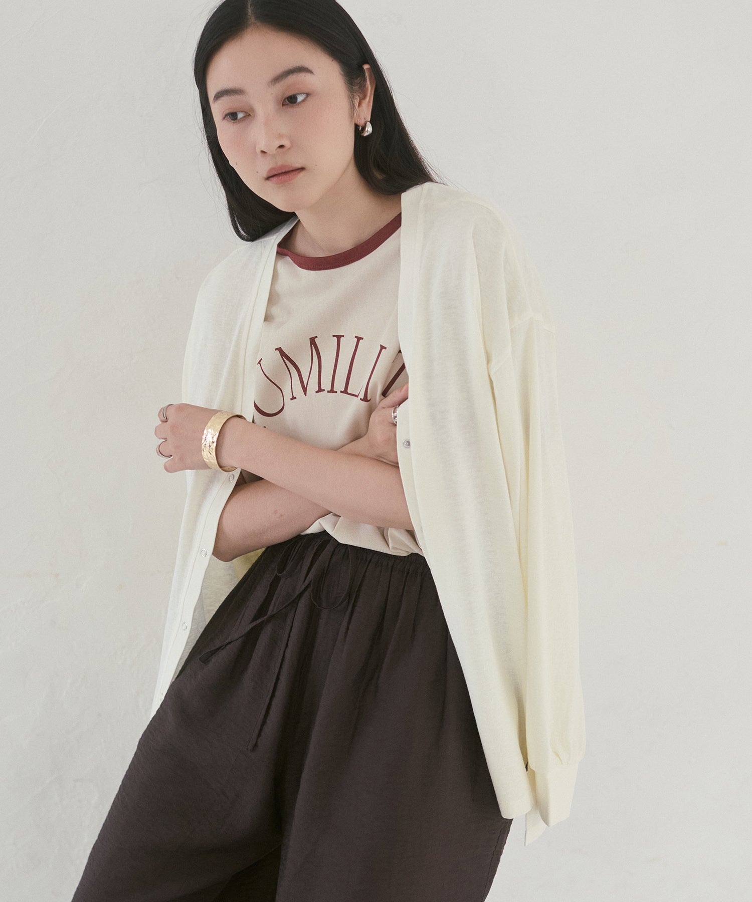 VINTAGE SLUB DESIGN CARDIGAN