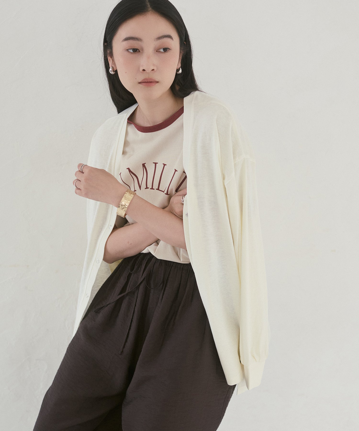 VINTAGE SLUB DESIGN CARDIGAN