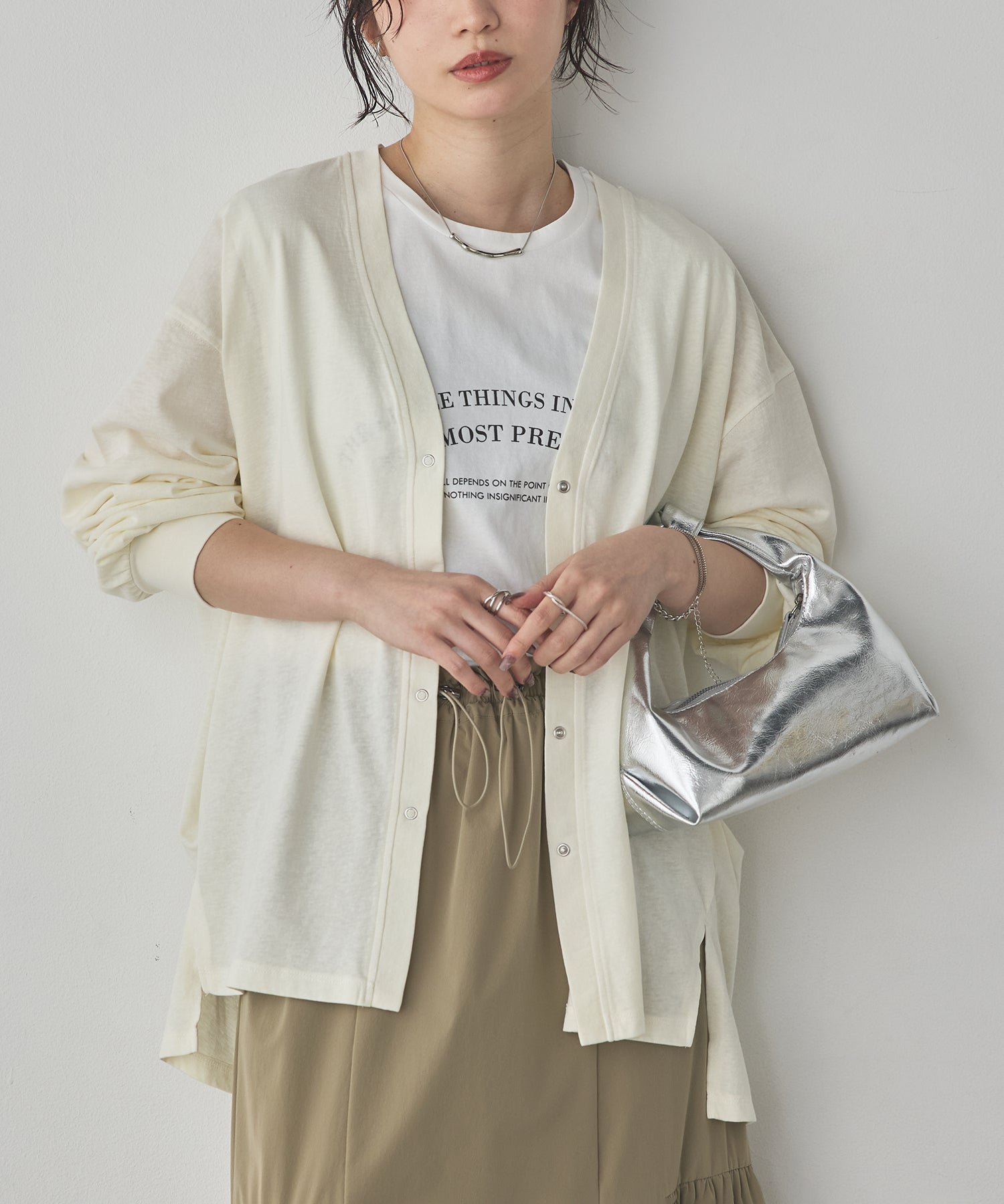 VINTAGE SLUB DESIGN CARDIGAN