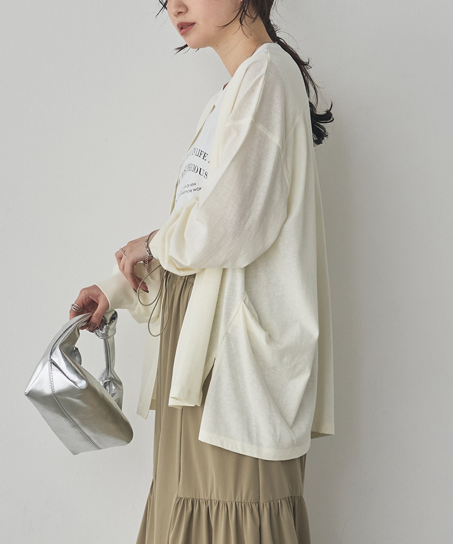 VINTAGE SLUB DESIGN CARDIGAN