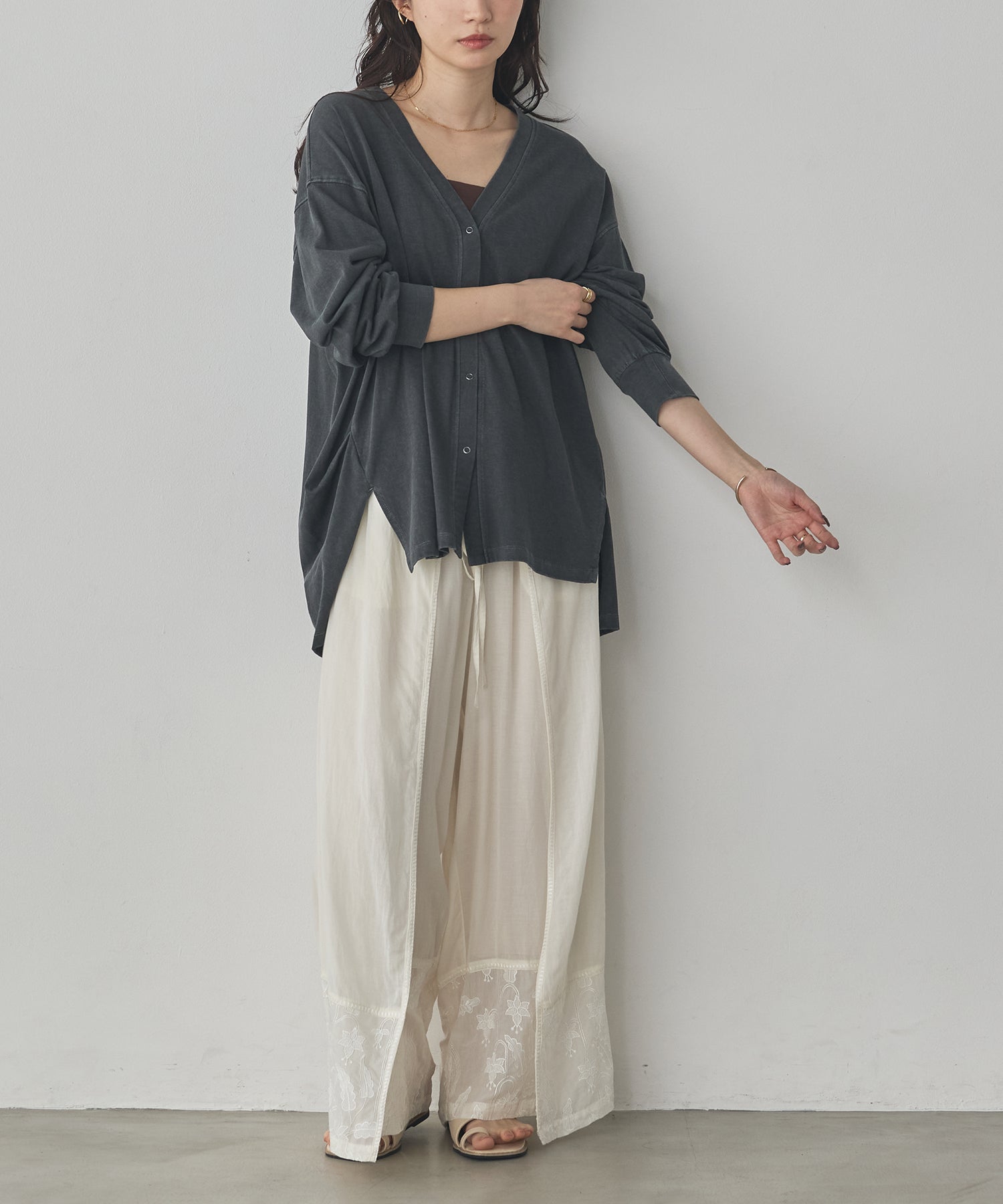 VINTAGE SLUB DESIGN CARDIGAN