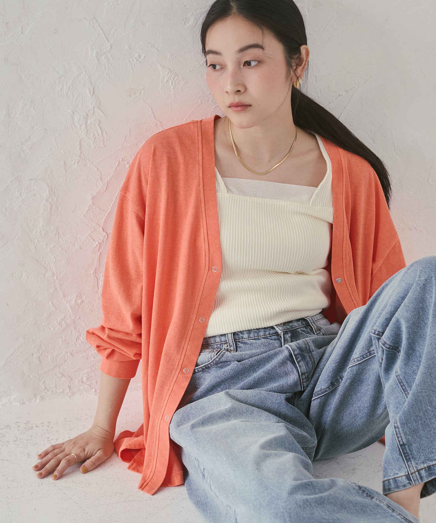 VINTAGE SLUB DESIGN CARDIGAN