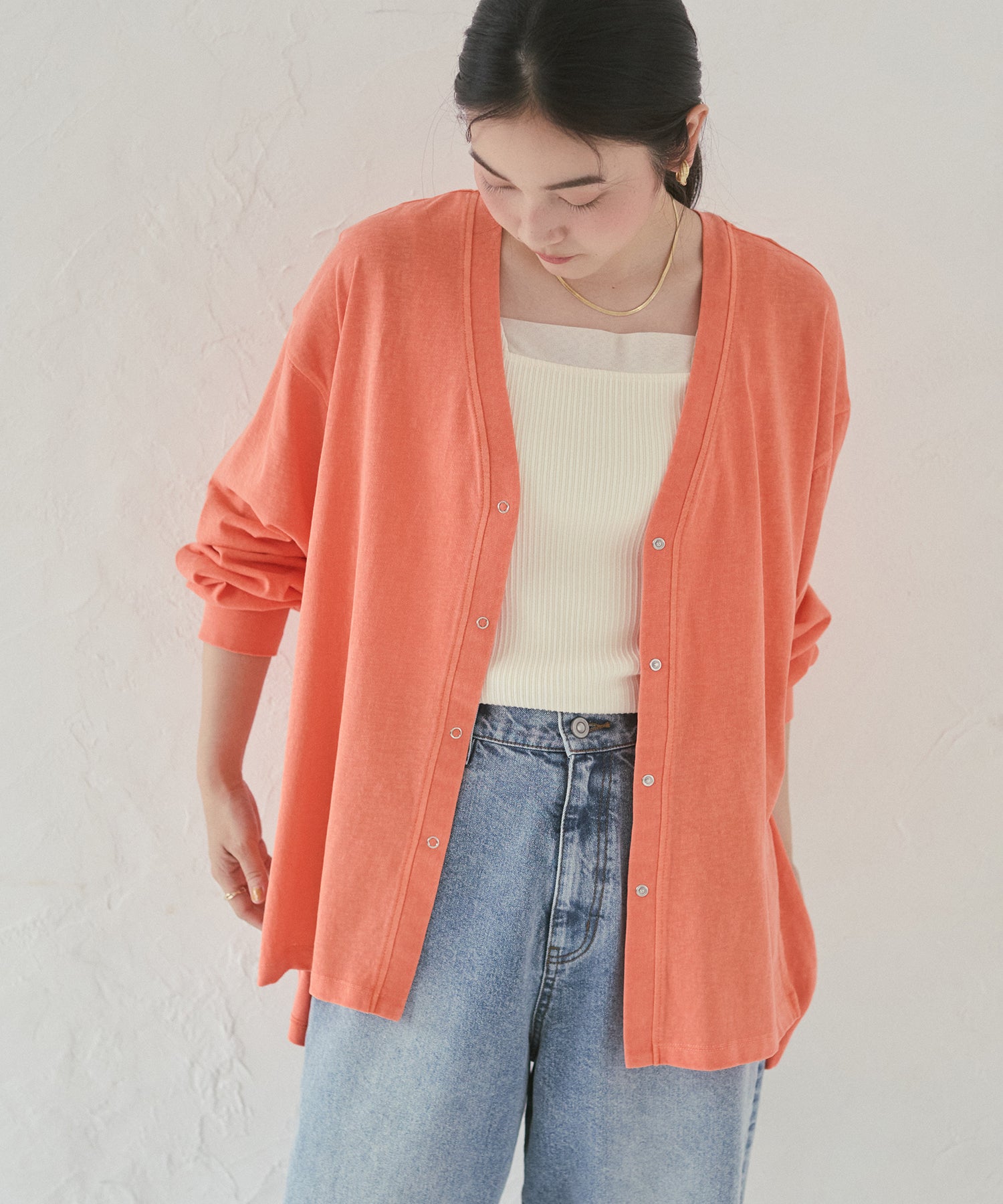 VINTAGE SLUB DESIGN CARDIGAN