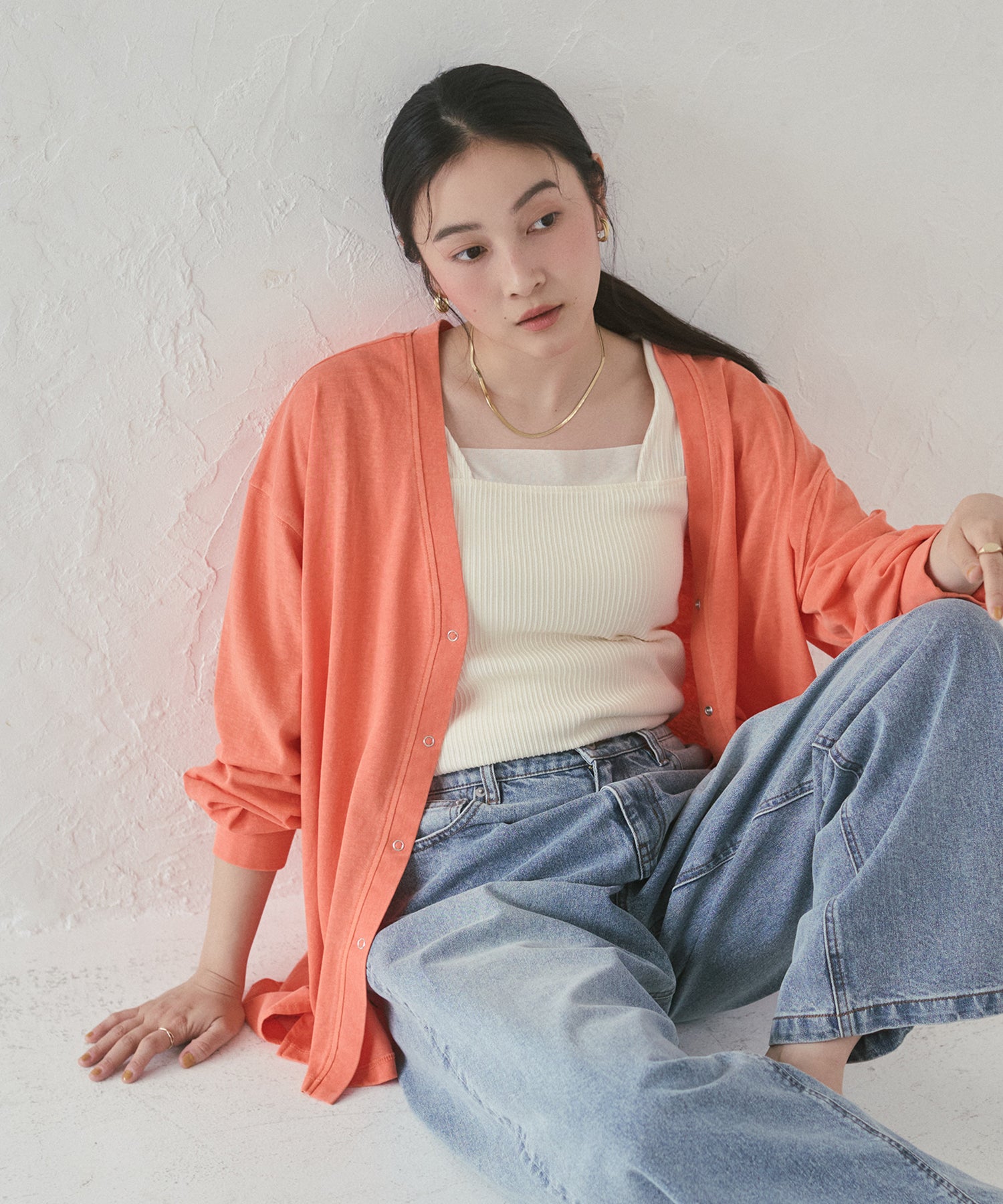 VINTAGE SLUB DESIGN CARDIGAN