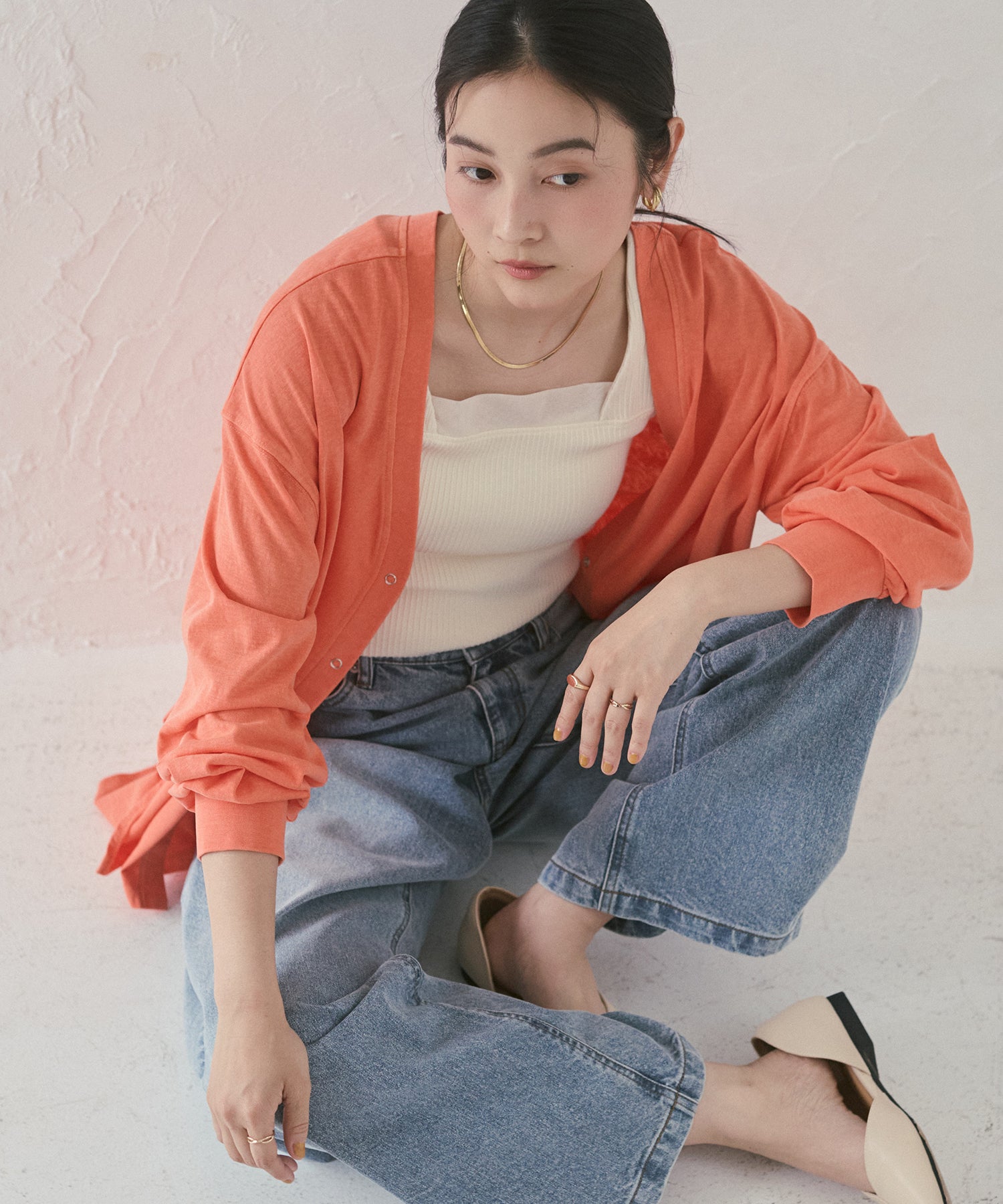 VINTAGE SLUB DESIGN CARDIGAN