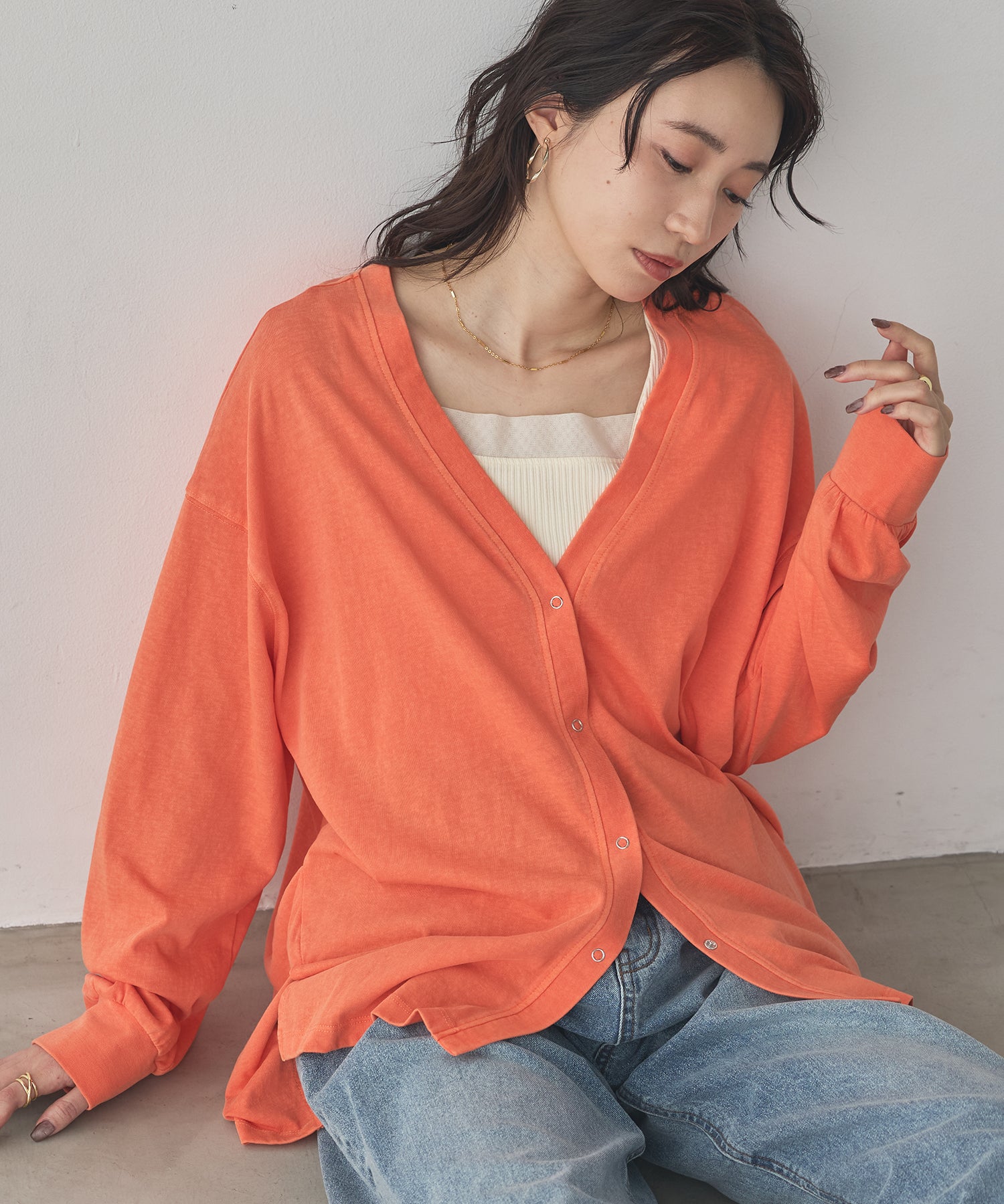 VINTAGE SLUB DESIGN CARDIGAN
