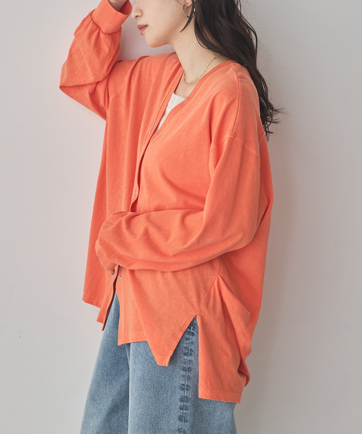 VINTAGE SLUB DESIGN CARDIGAN