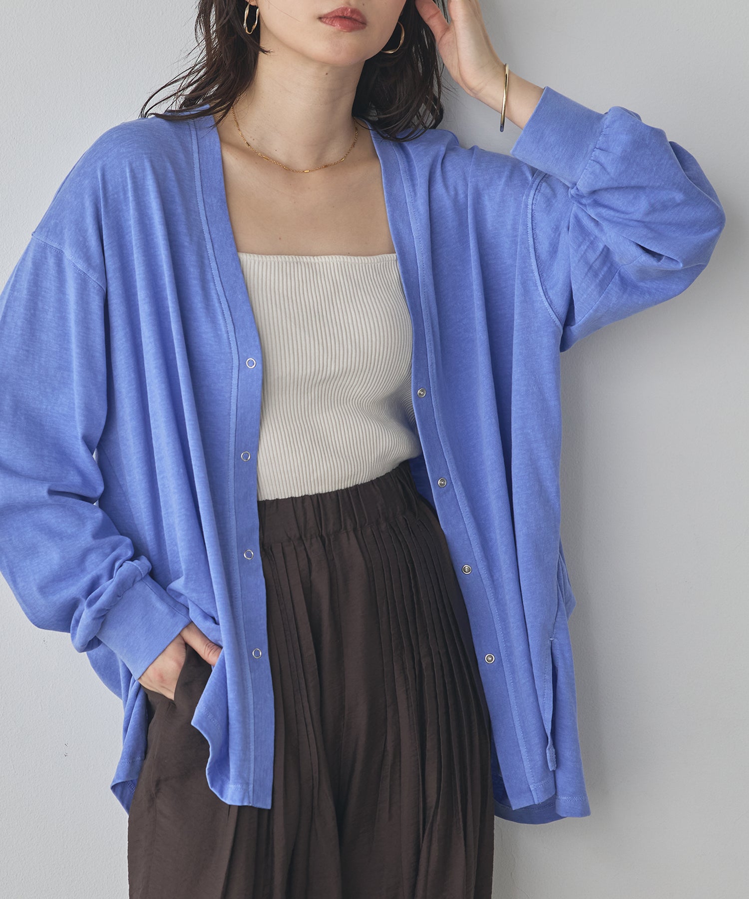 VINTAGE SLUB DESIGN CARDIGAN