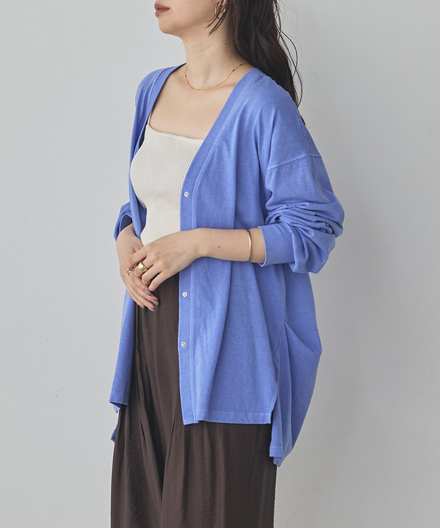 VINTAGE SLUB DESIGN CARDIGAN