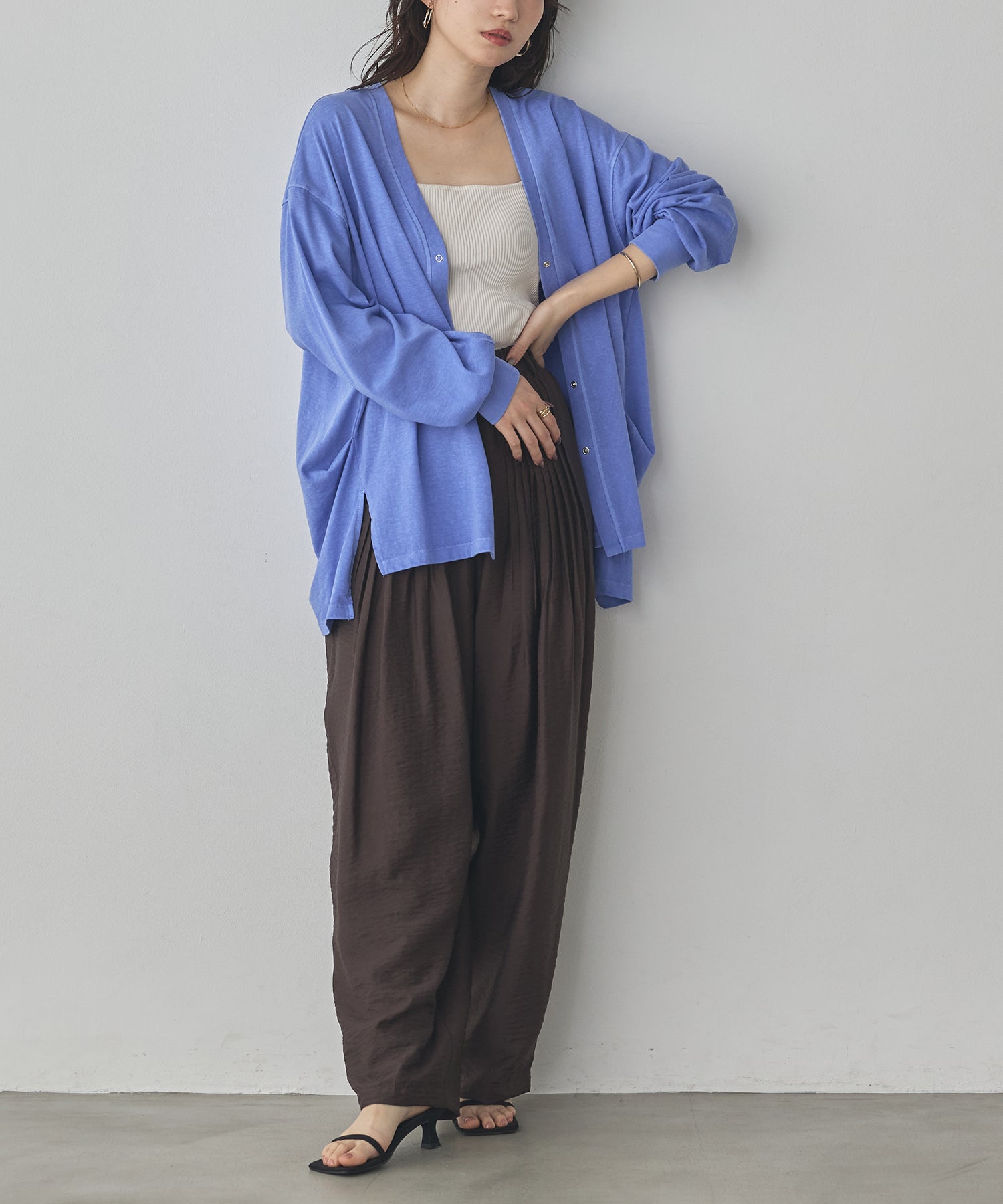 VINTAGE SLUB DESIGN CARDIGAN