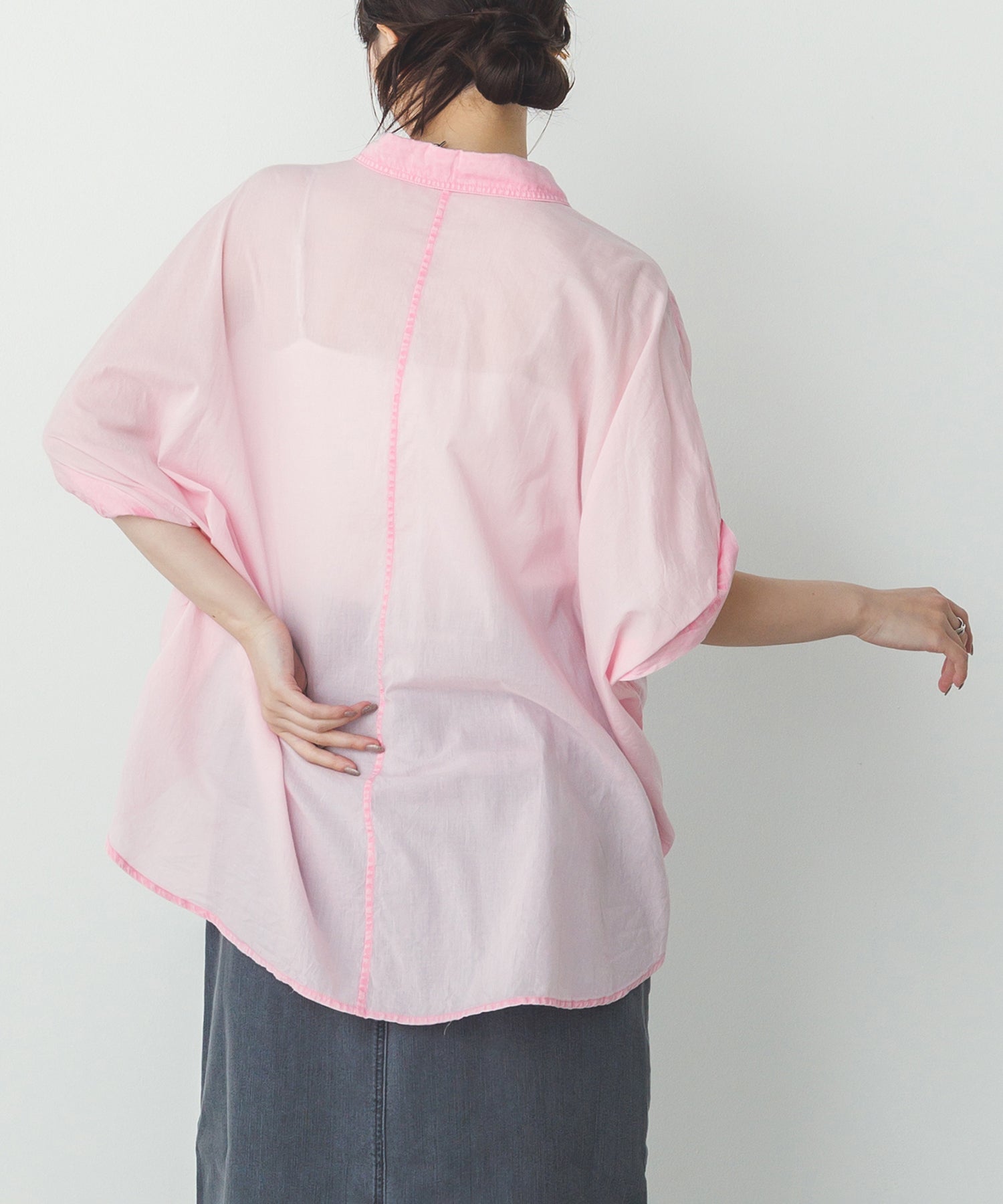 コットンボイル 半袖シャツ