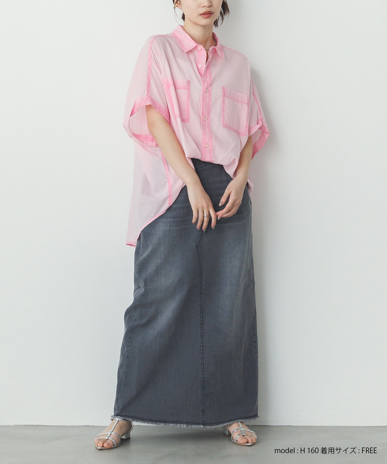 コットンボイル 半袖シャツ