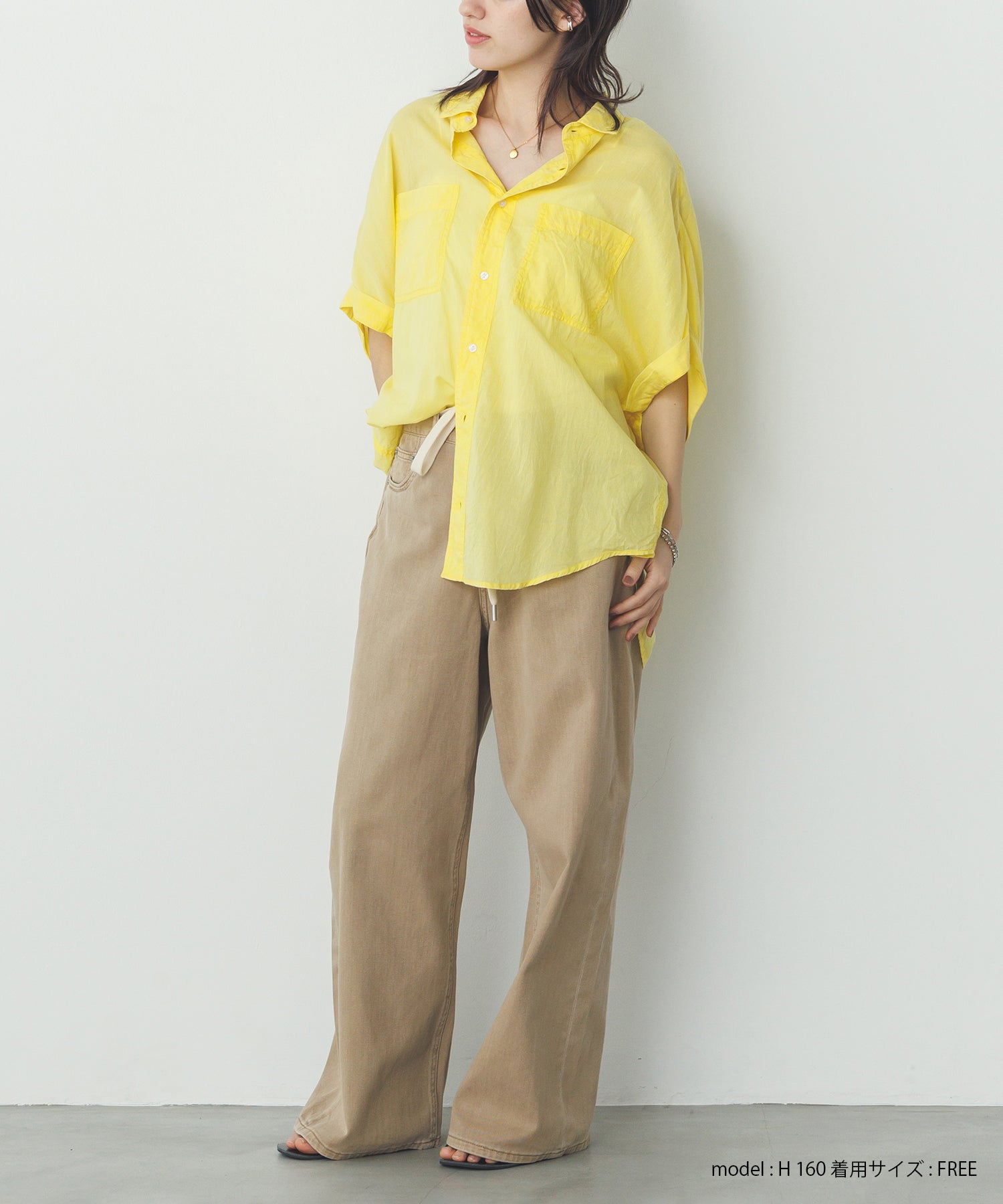 コットンボイル 半袖シャツ