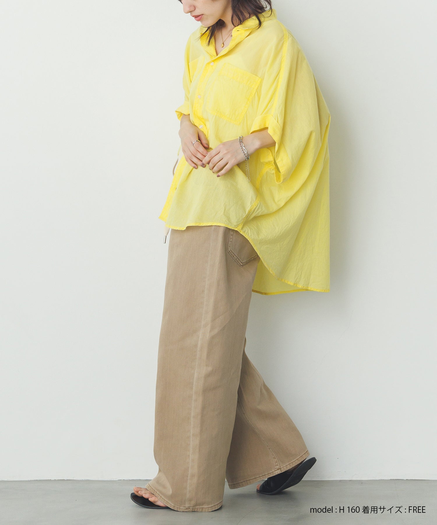 コットンボイル 半袖シャツ