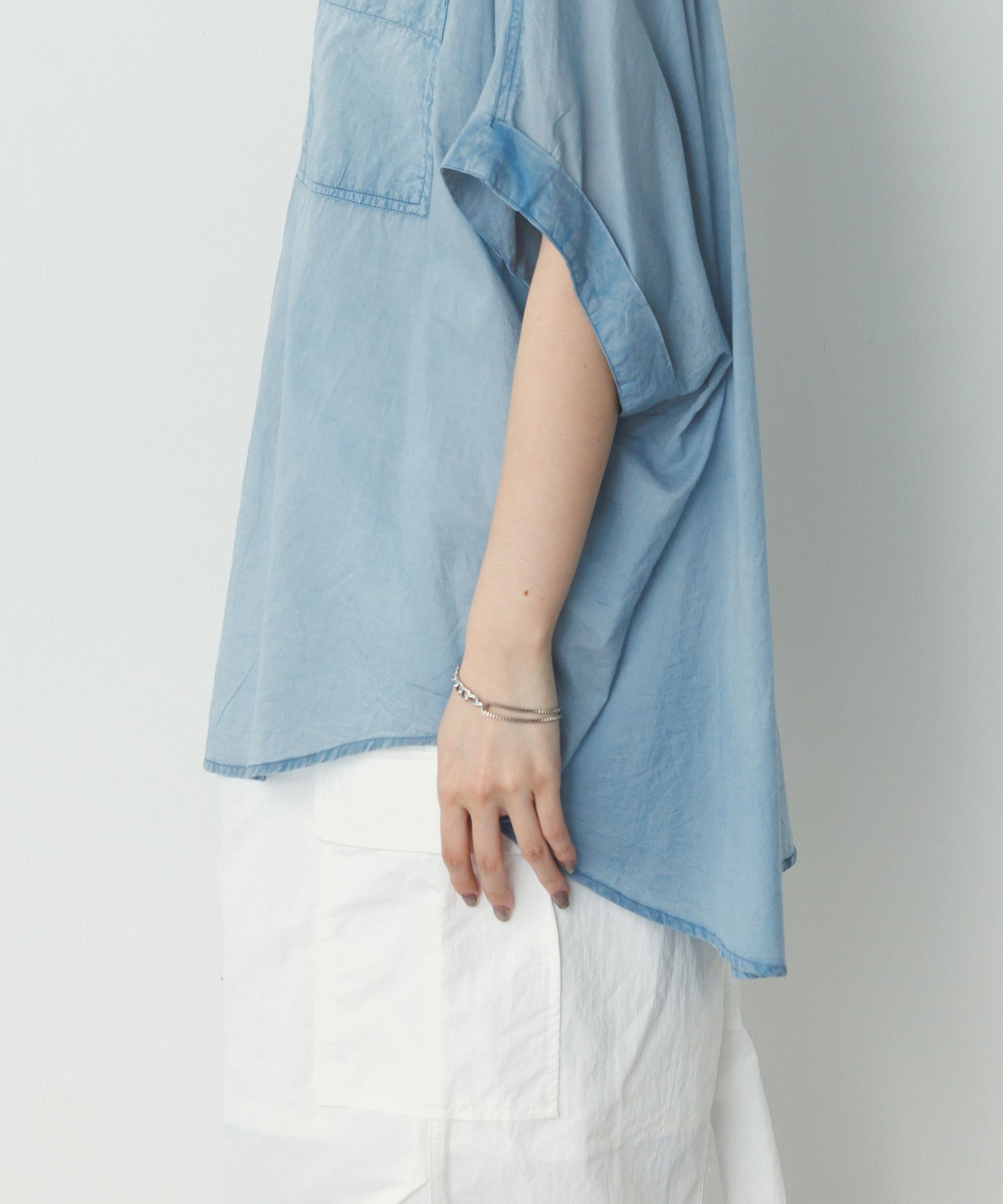 コットンボイル 半袖シャツ