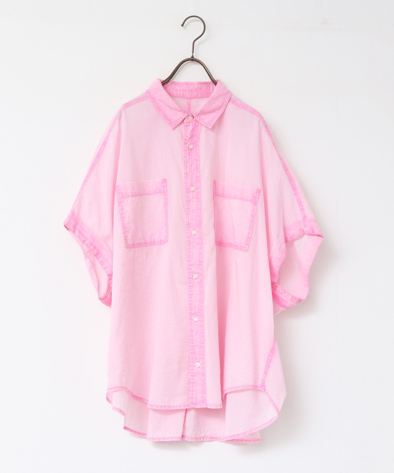 コットンボイル 半袖シャツ