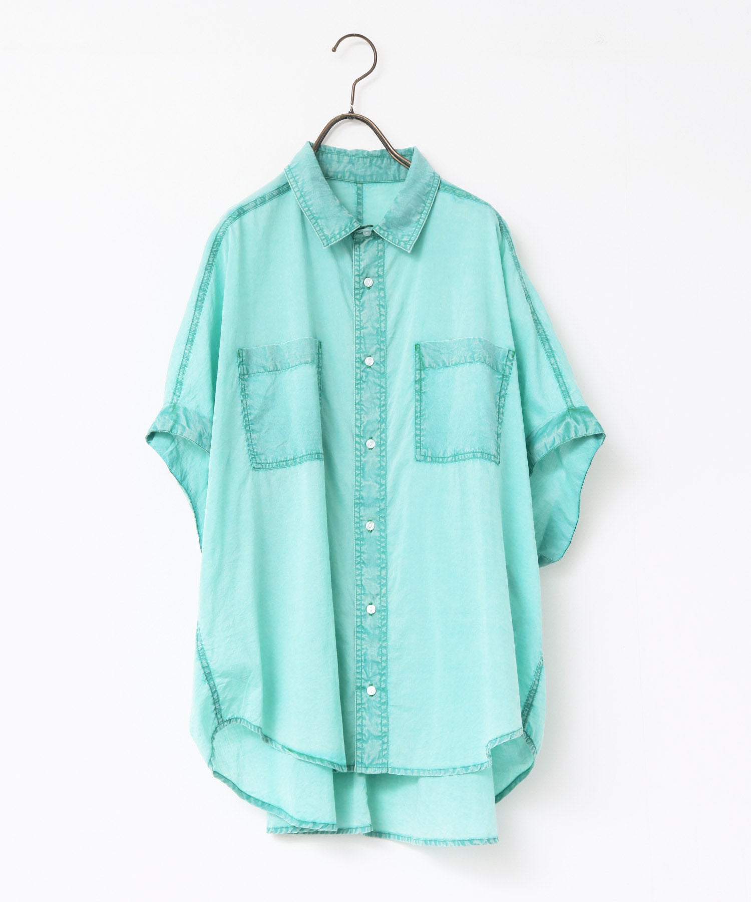 コットンボイル 半袖シャツ