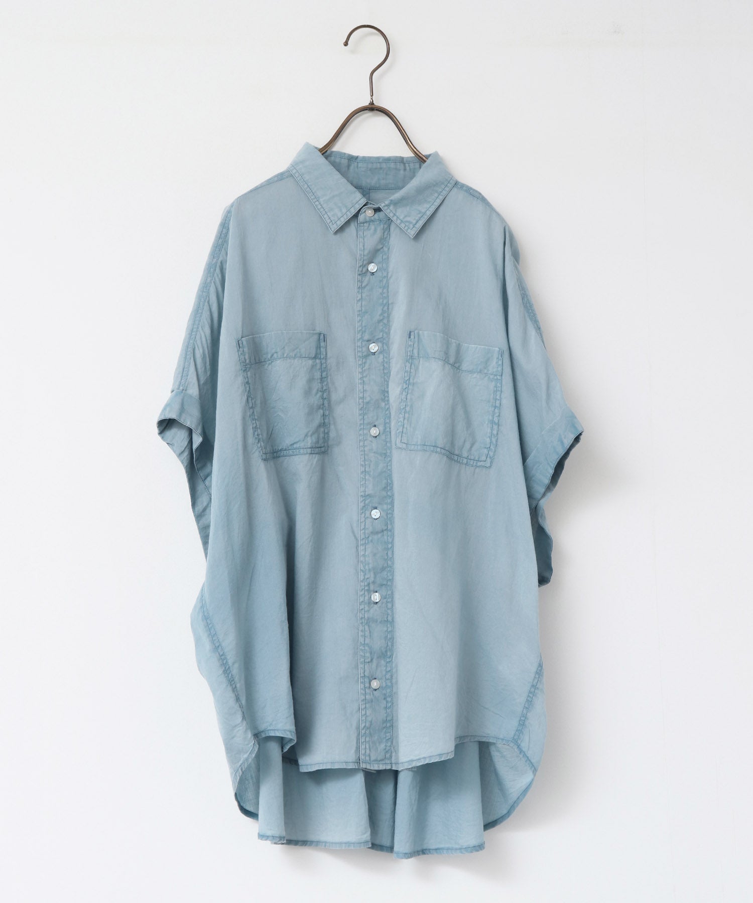 コットンボイル 半袖シャツ