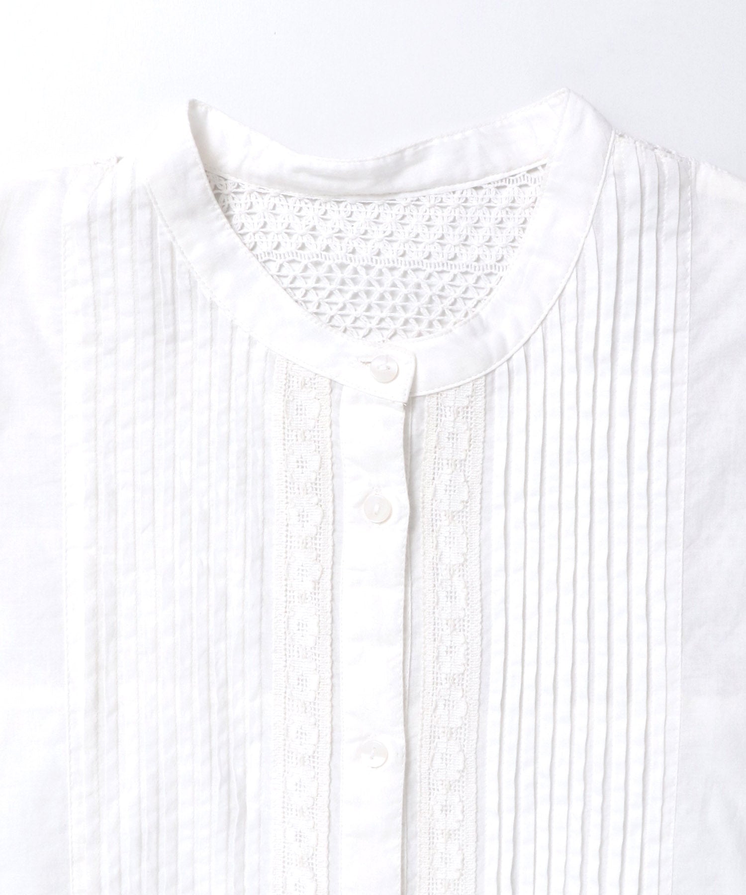 ピンタック レースシャツ