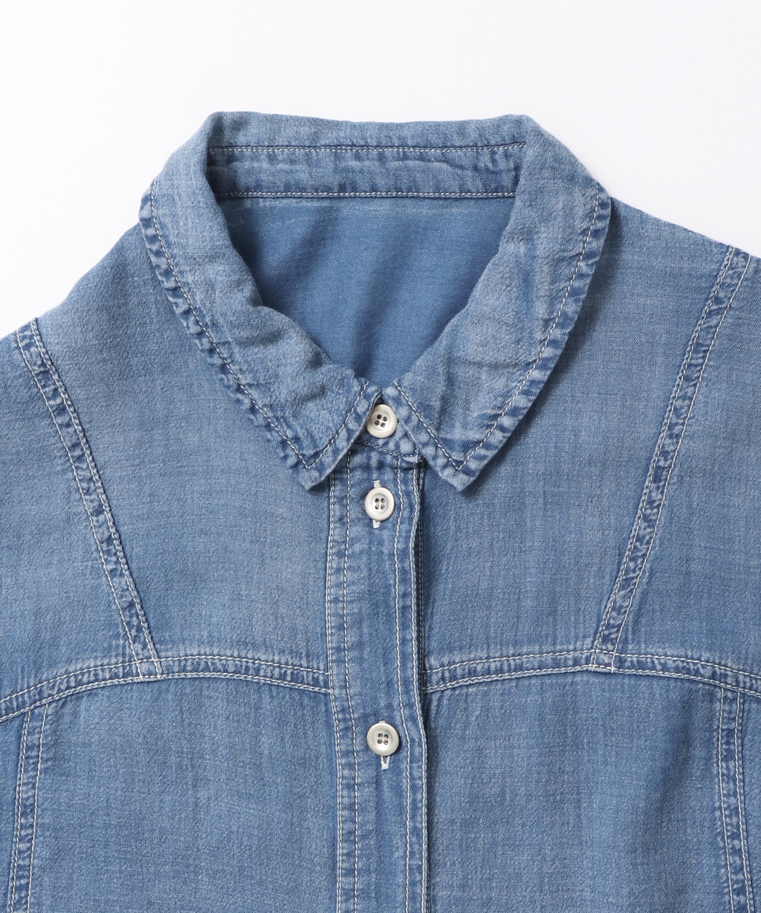 SHEER DENIM SHIRT JACKET