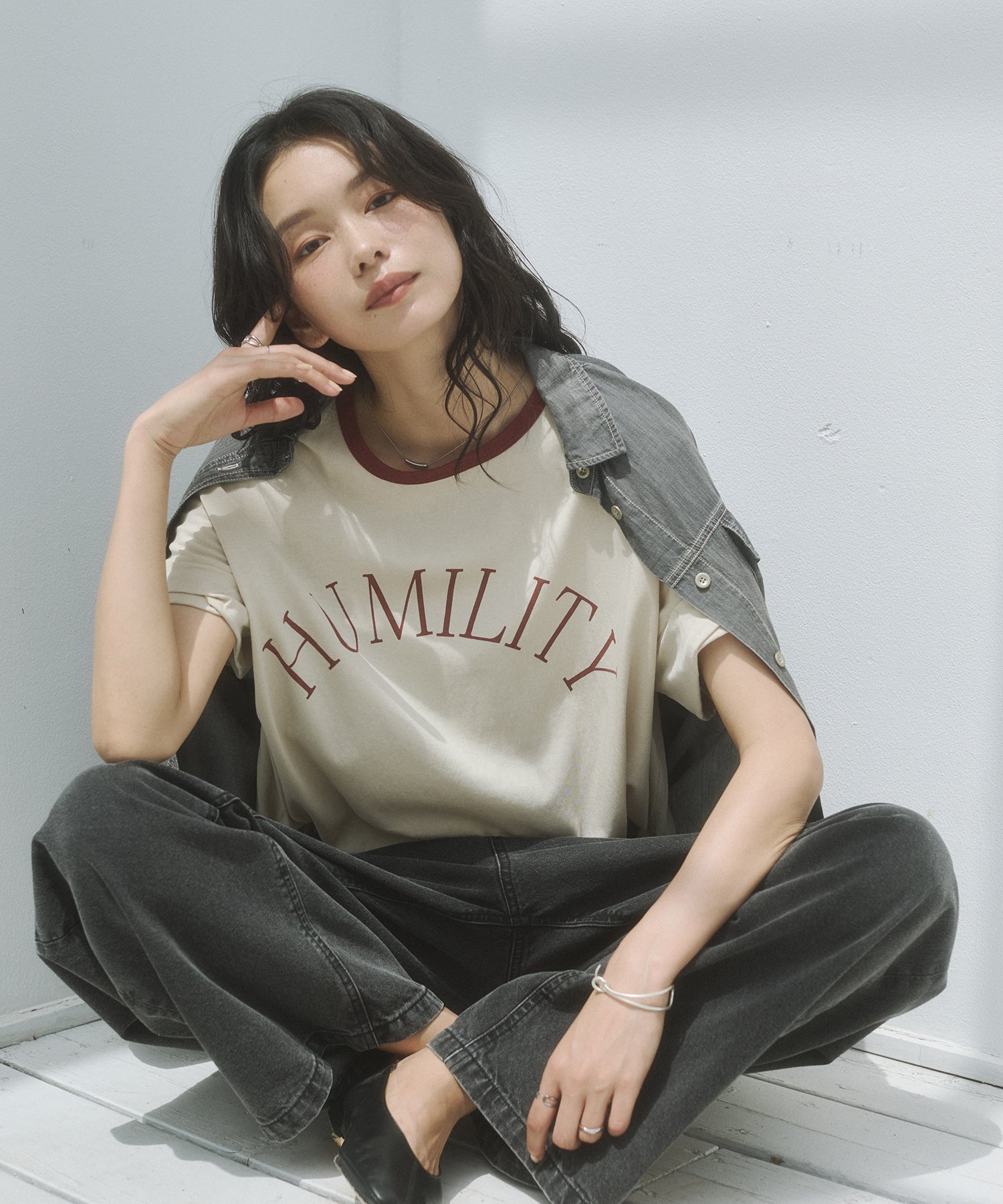 SHEER DENIM OVERSHIRT