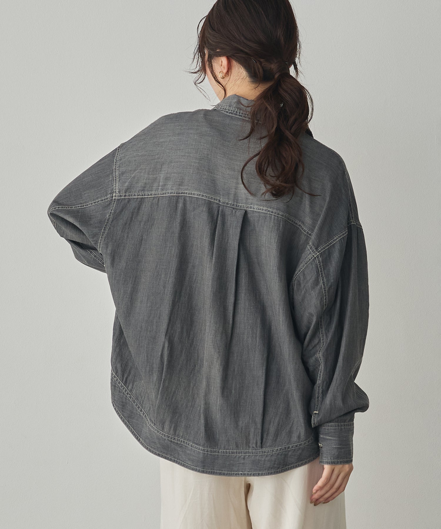 SHEER DENIM OVERSHIRT