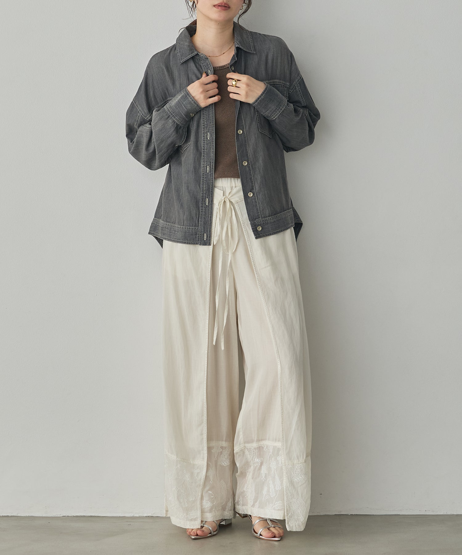 SHEER DENIM OVERSHIRT