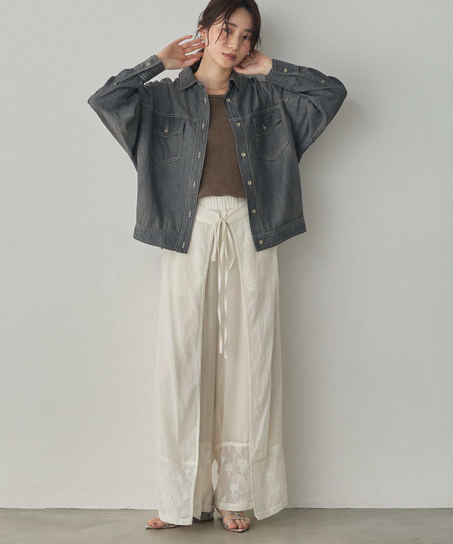 SHEER DENIM OVERSHIRT