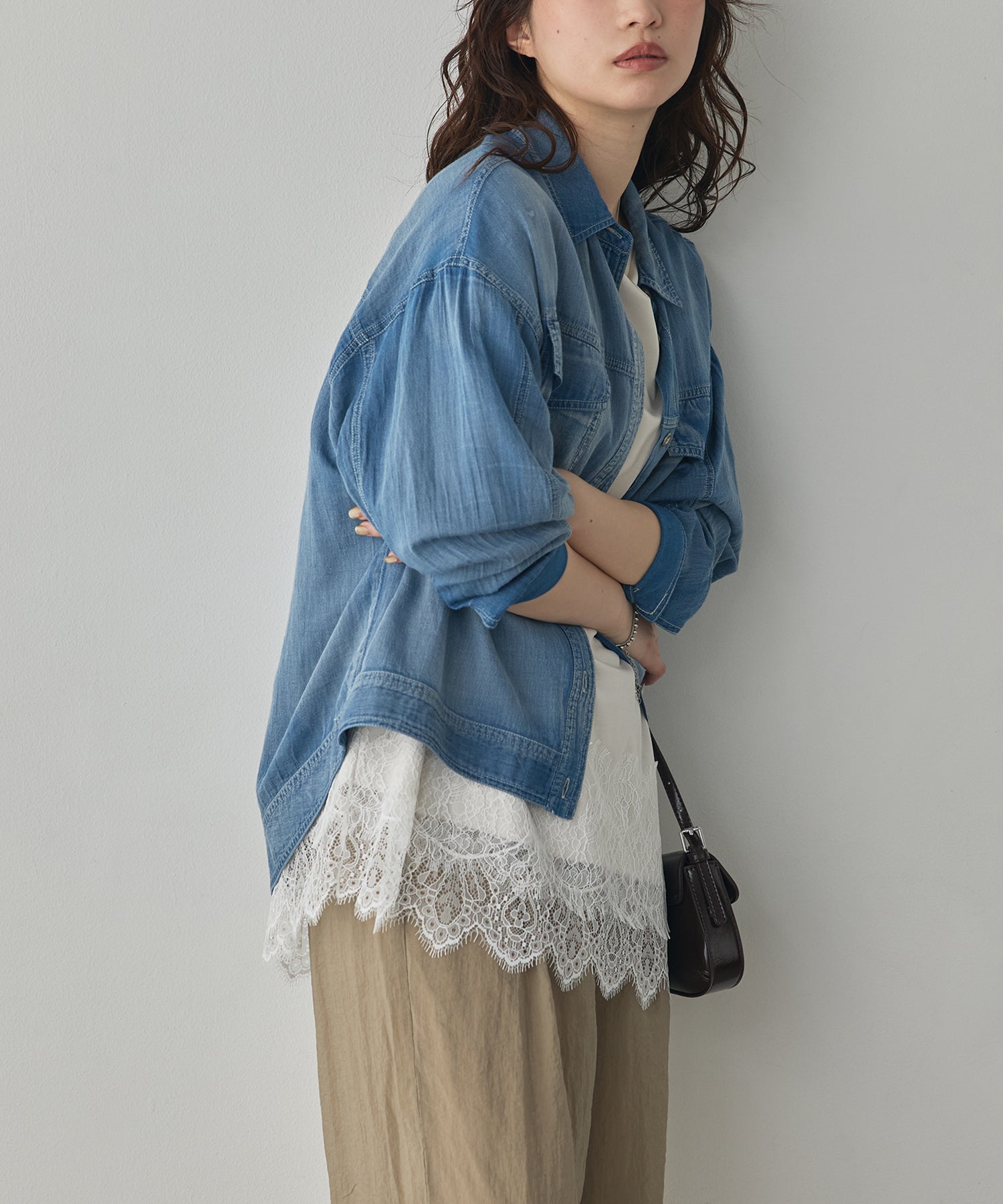 SHEER DENIM OVERSHIRT