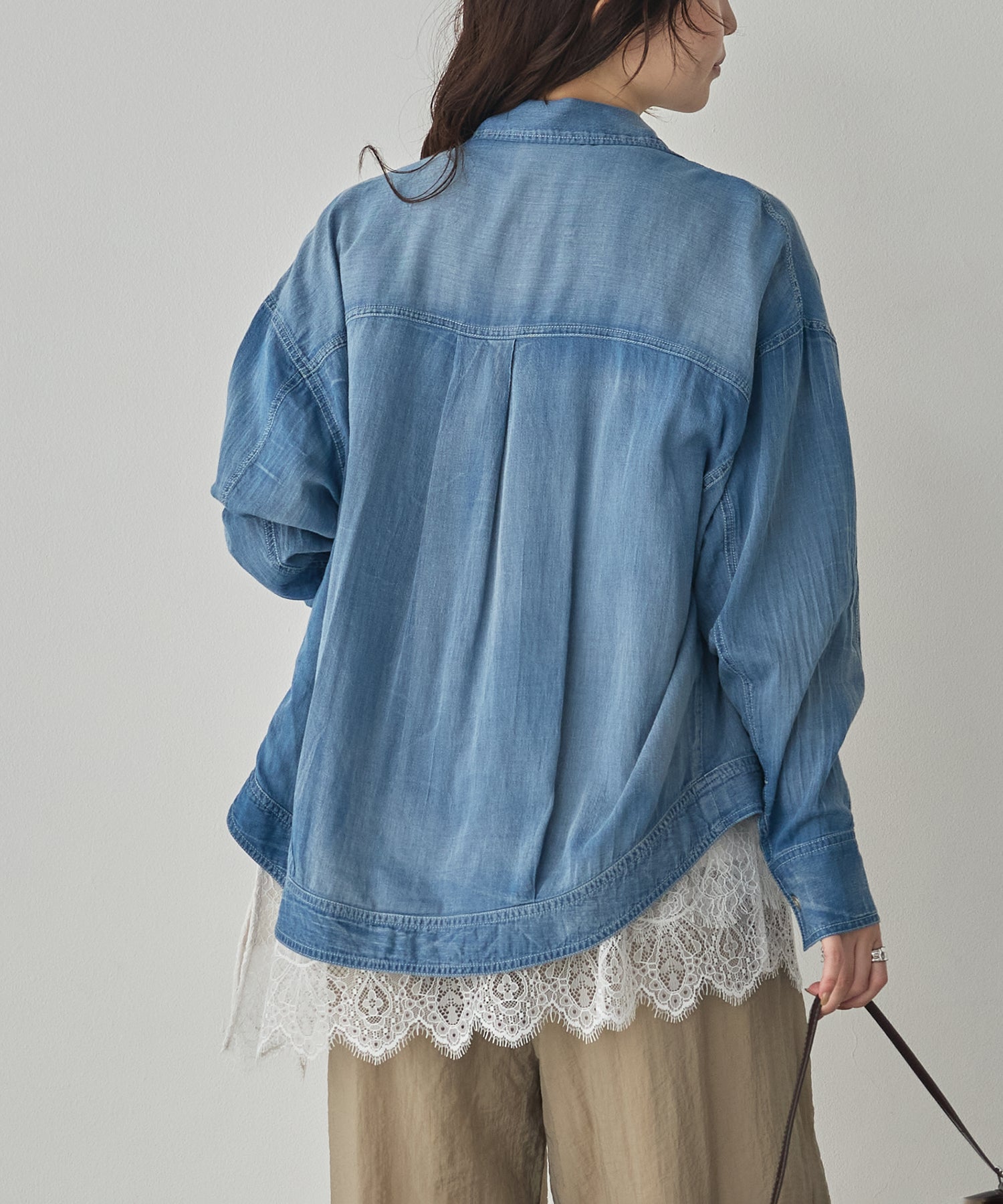 SHEER DENIM OVERSHIRT