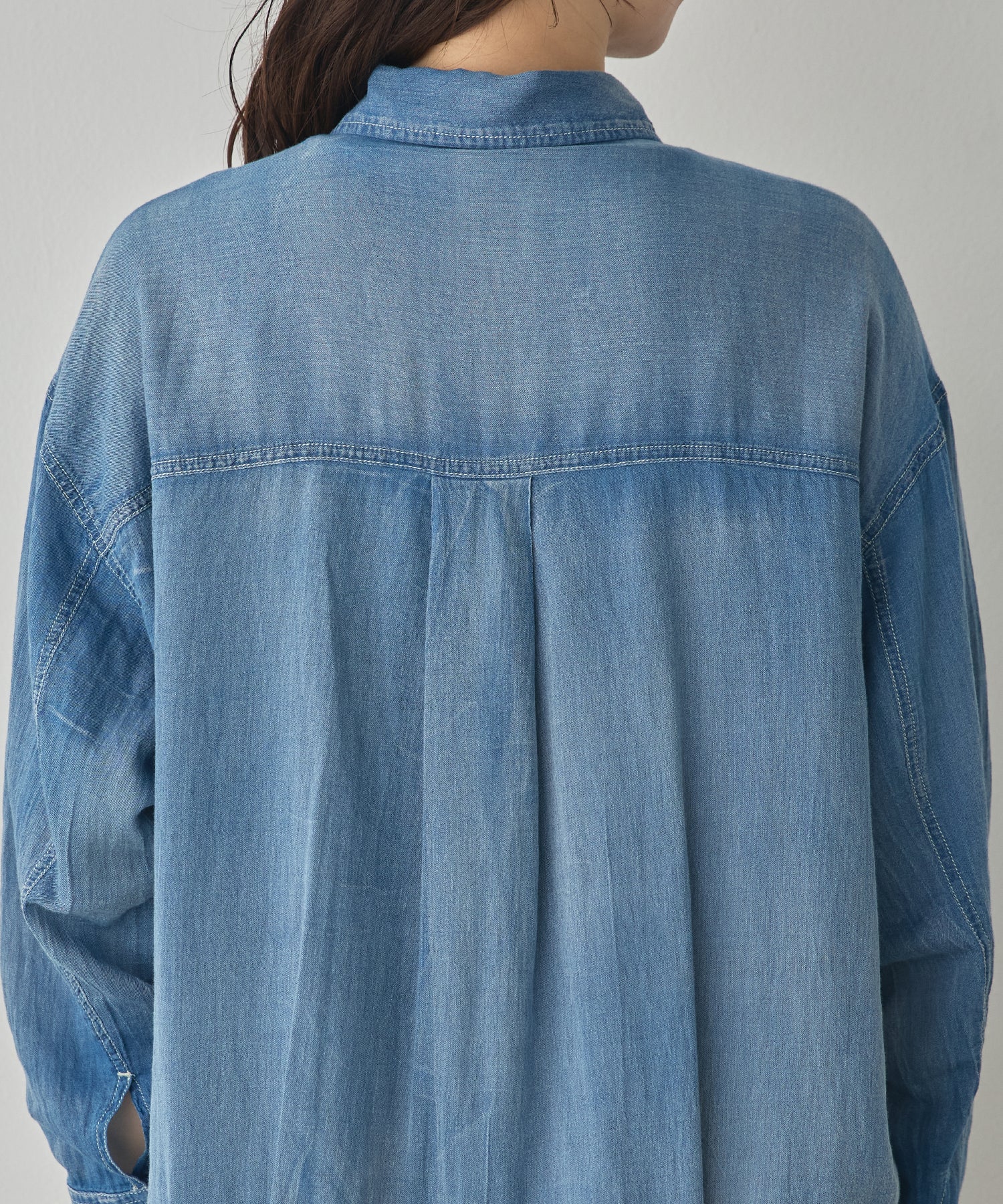 SHEER DENIM OVERSHIRT