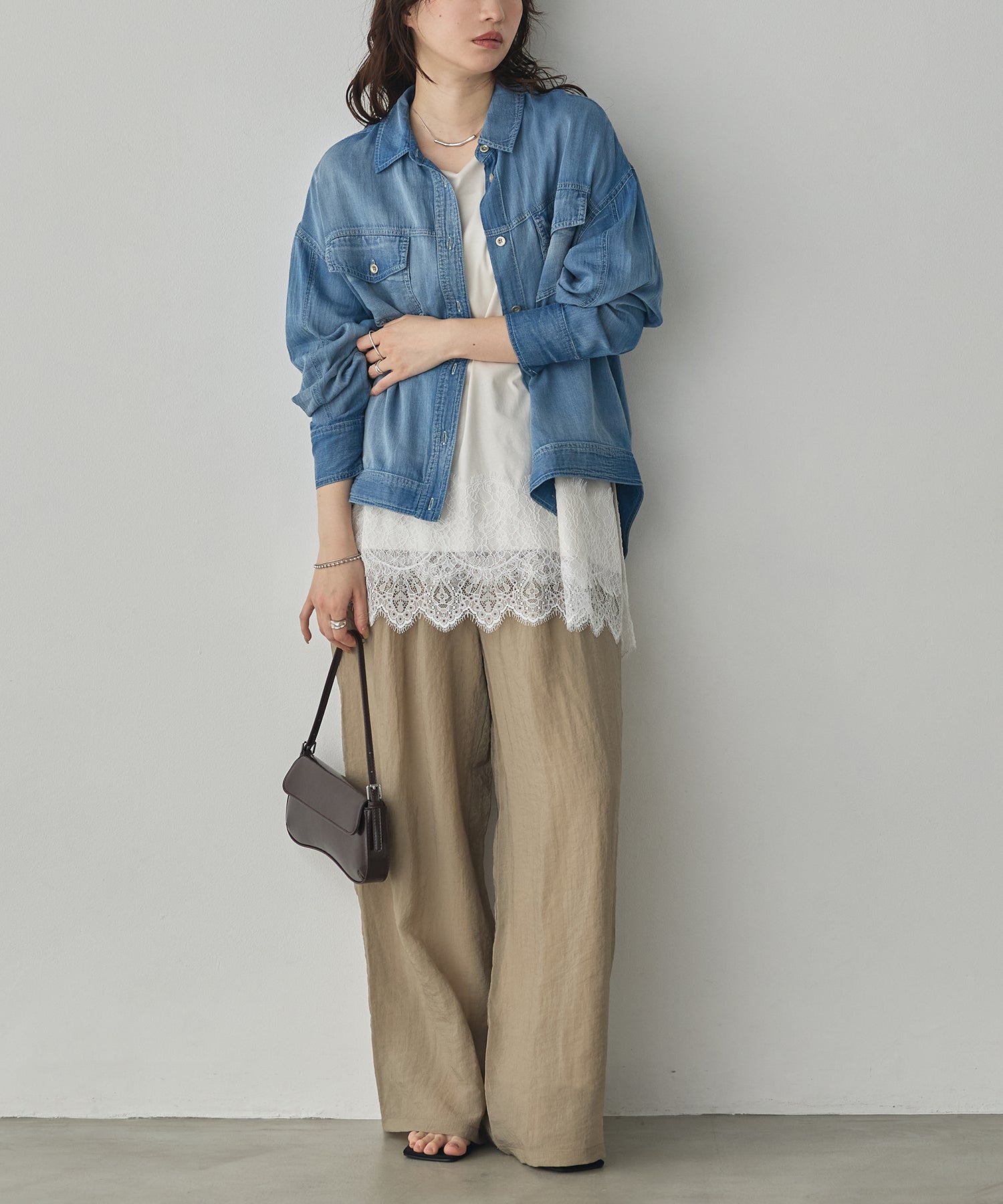 SHEER DENIM OVERSHIRT
