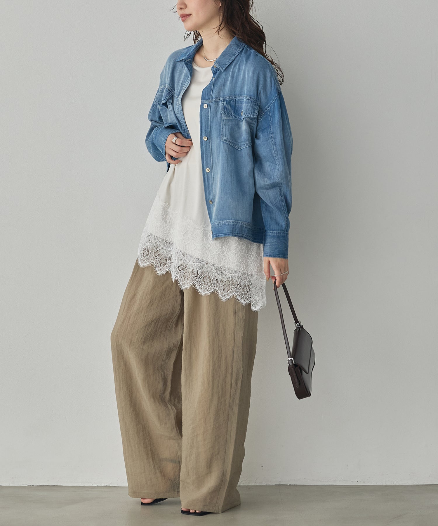 SHEER DENIM OVERSHIRT