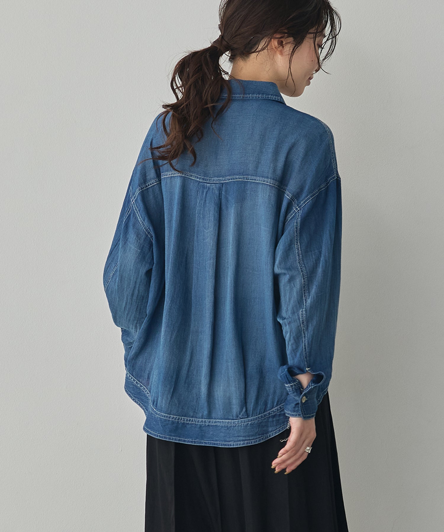SHEER DENIM OVERSHIRT