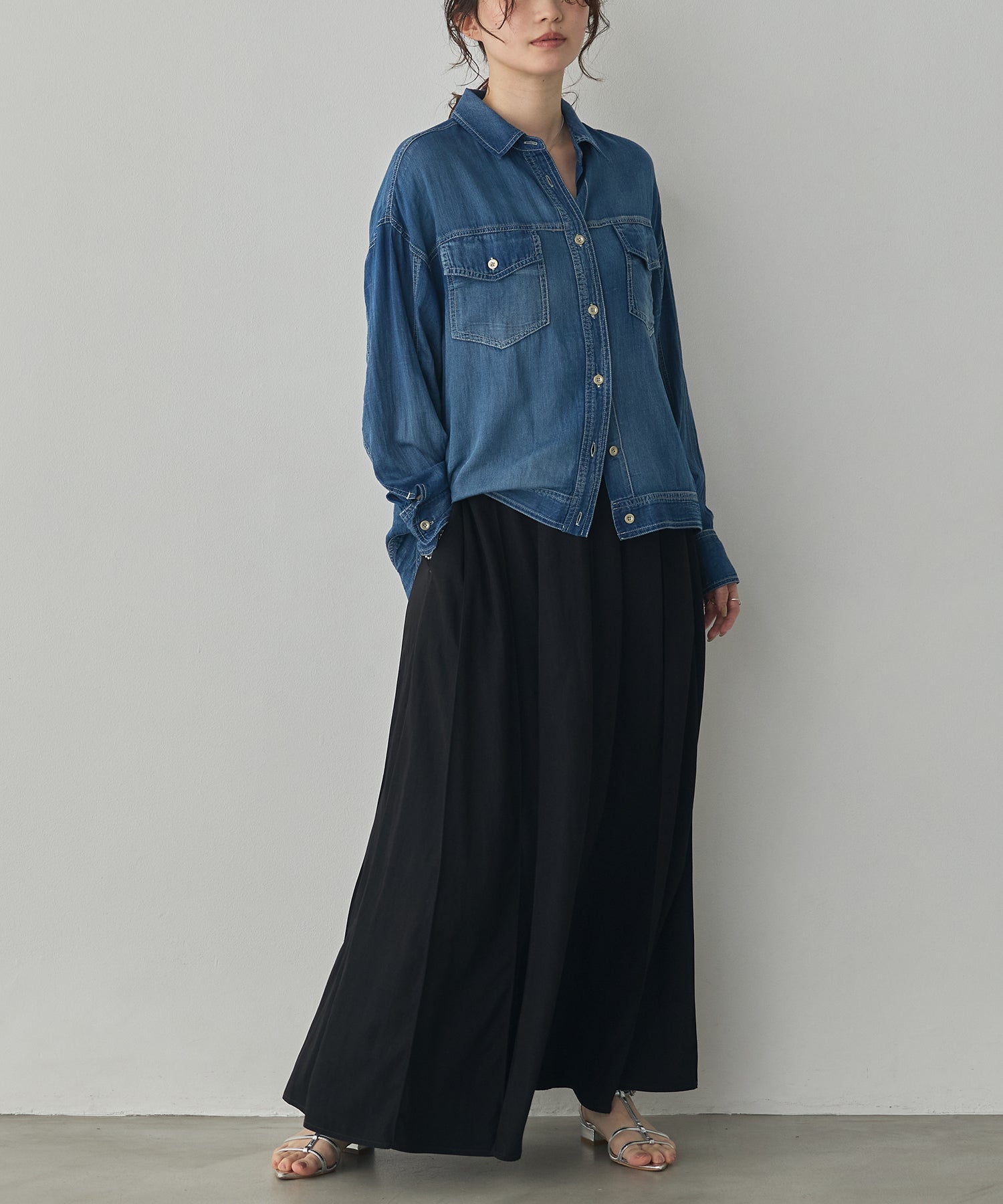 SHEER DENIM OVERSHIRT