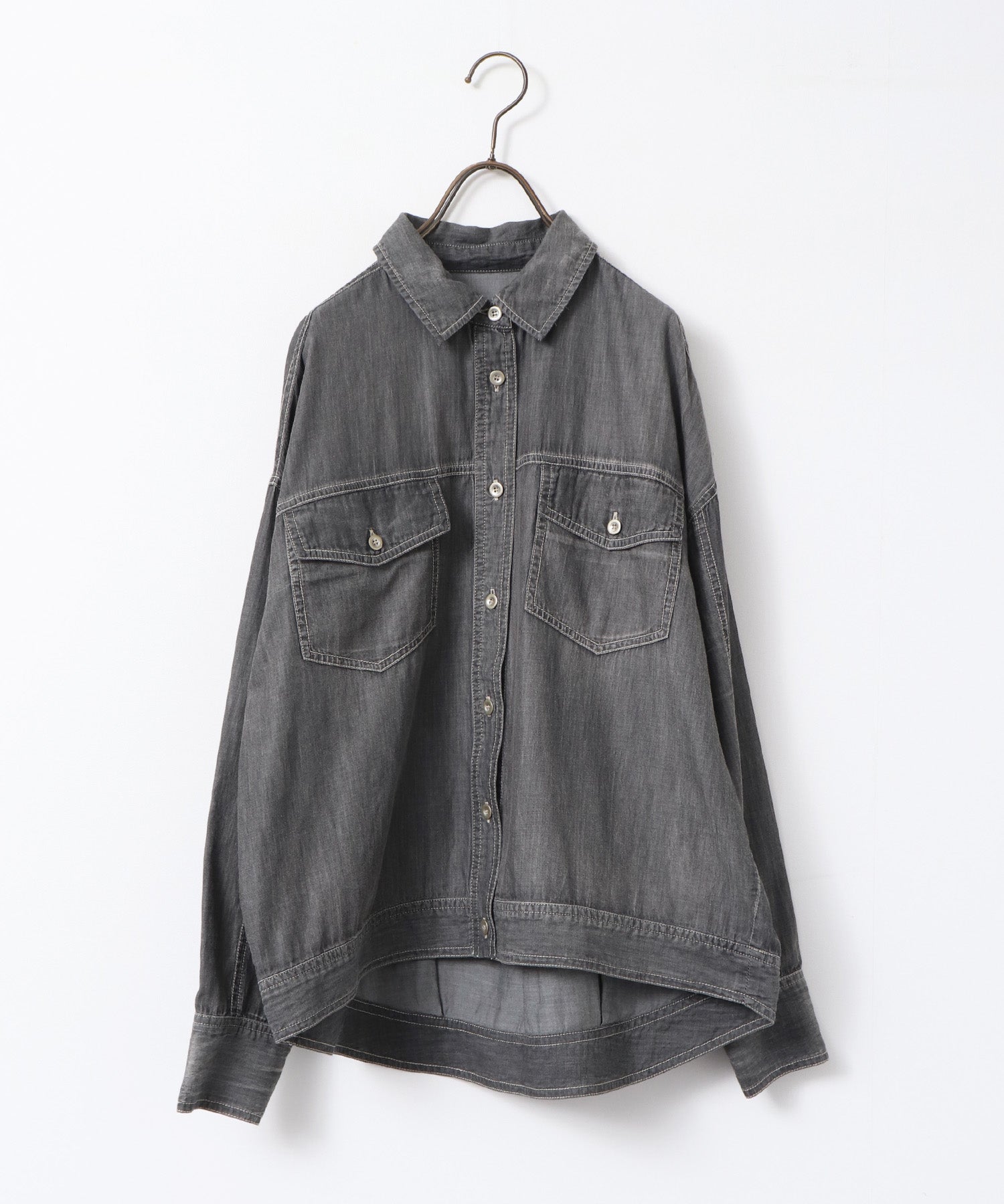 SHEER DENIM OVERSHIRT