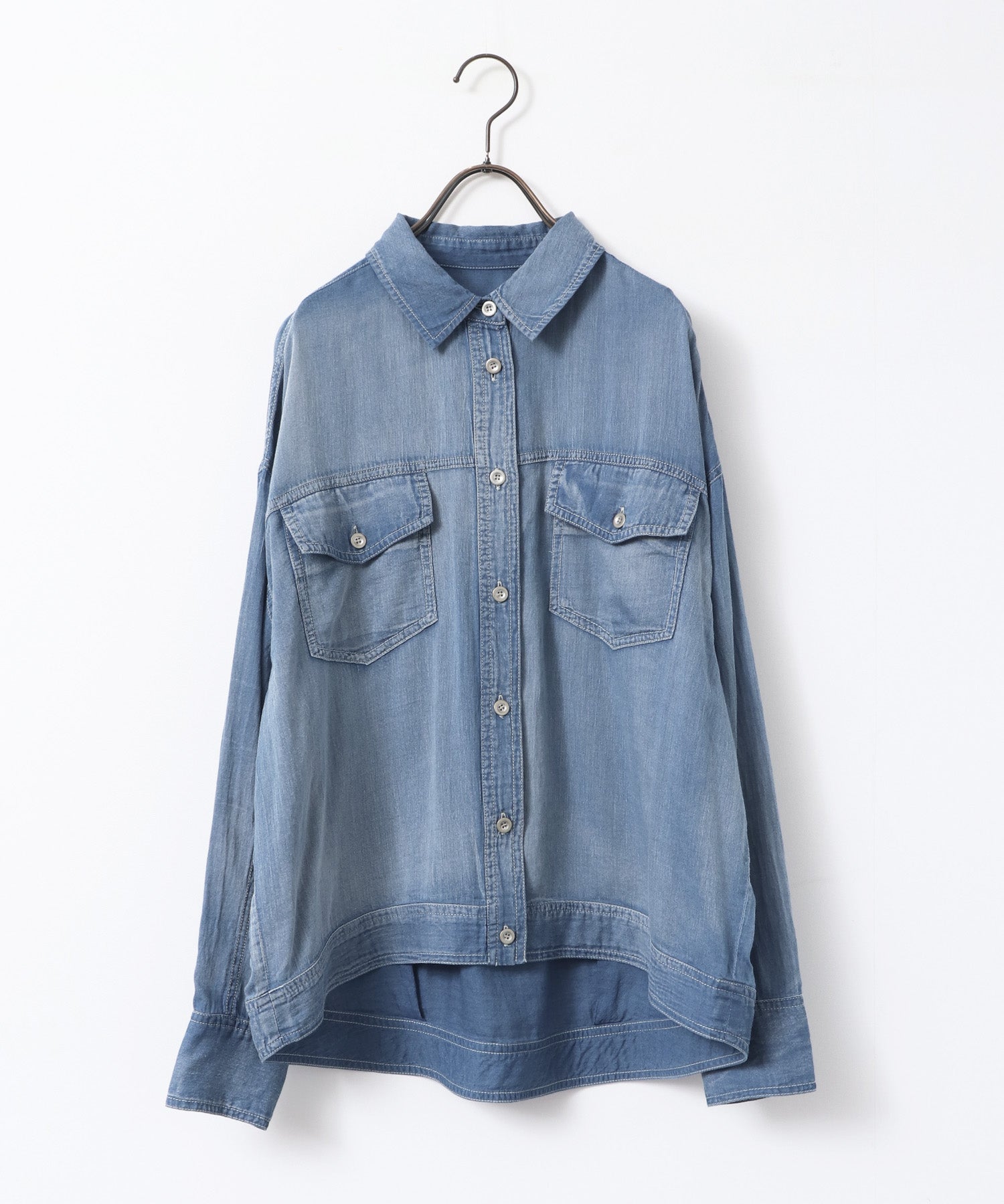 SHEER DENIM OVERSHIRT