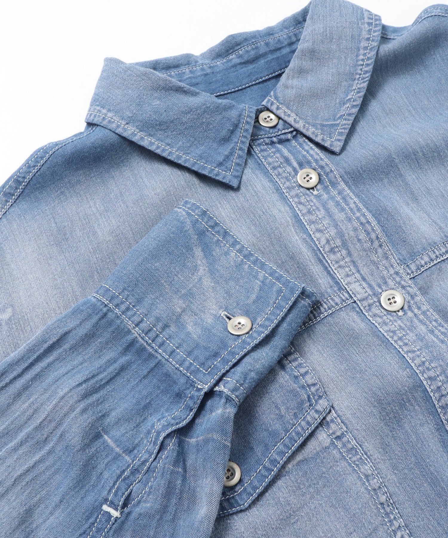 SHEER DENIM OVERSHIRT