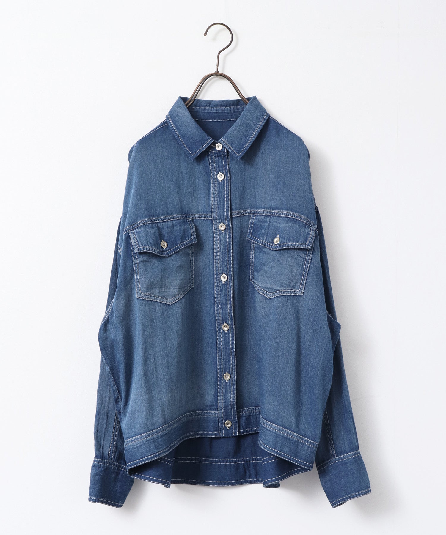 SHEER DENIM OVERSHIRT