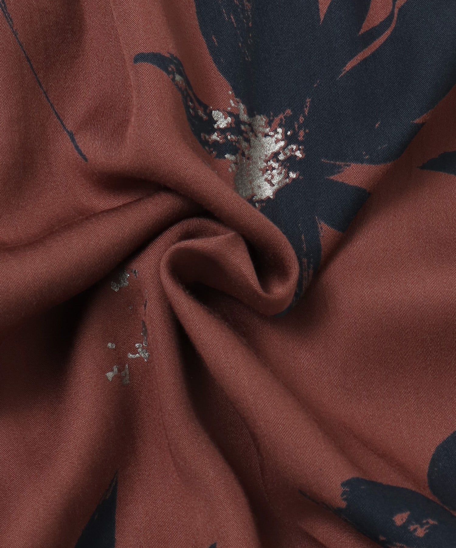 RAYON PATTERNED OPEN-NECK SHIRT