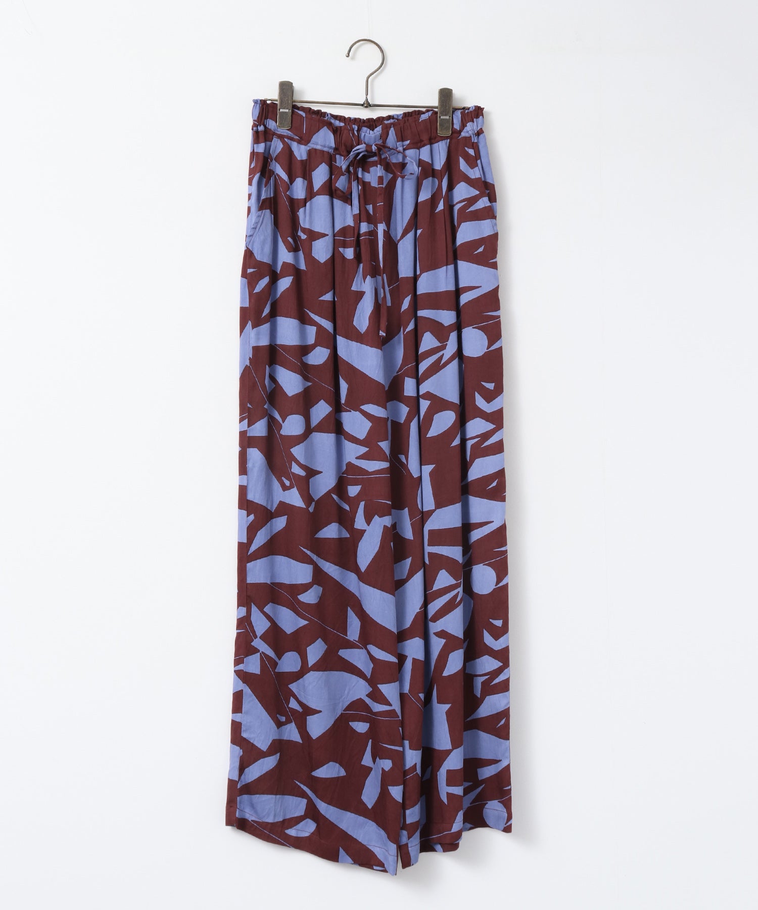 VISCOSE SATIN PRINTED EASY PANTS
