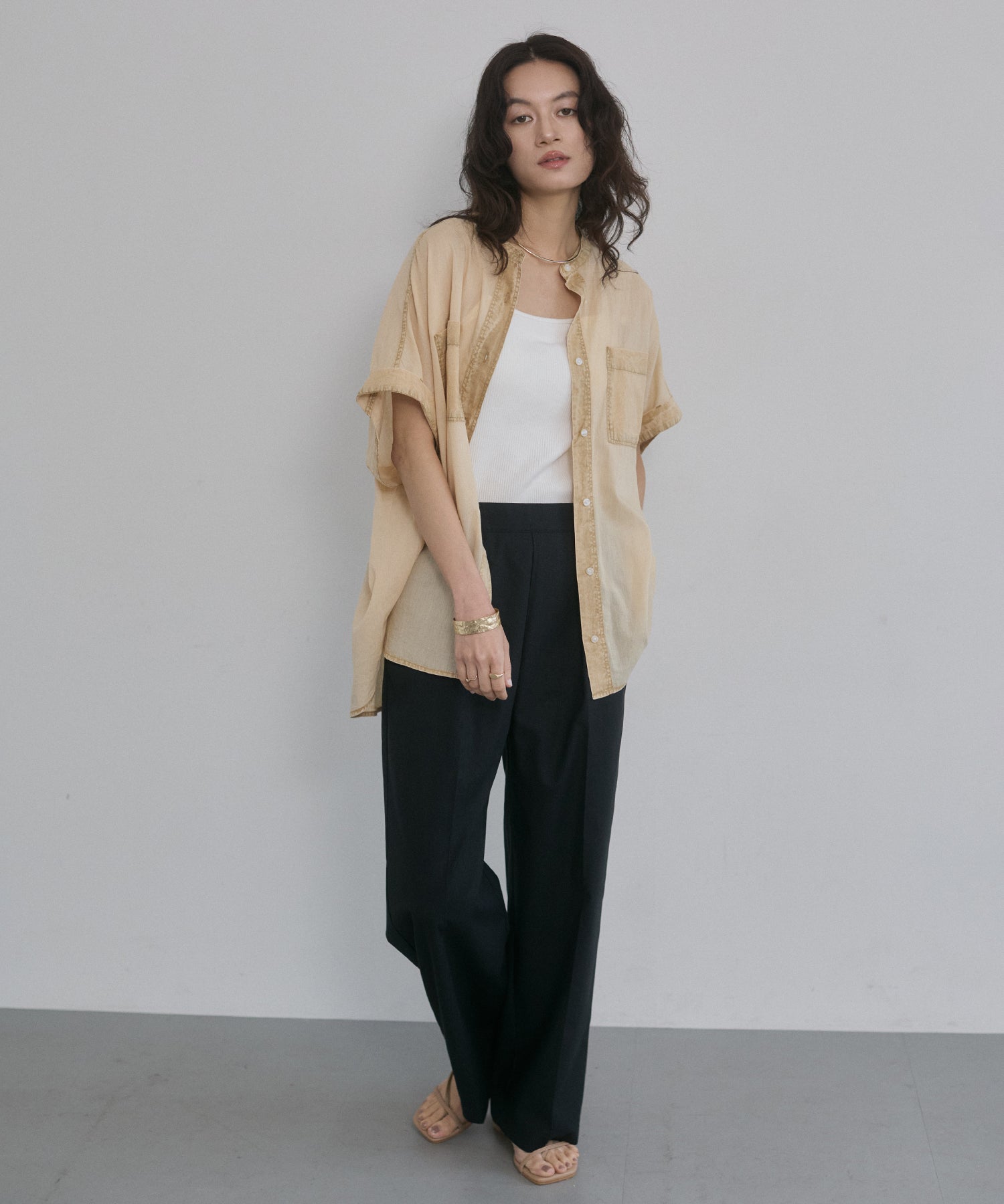 ACID-WASH SHORT-SLEEVE SHIRT