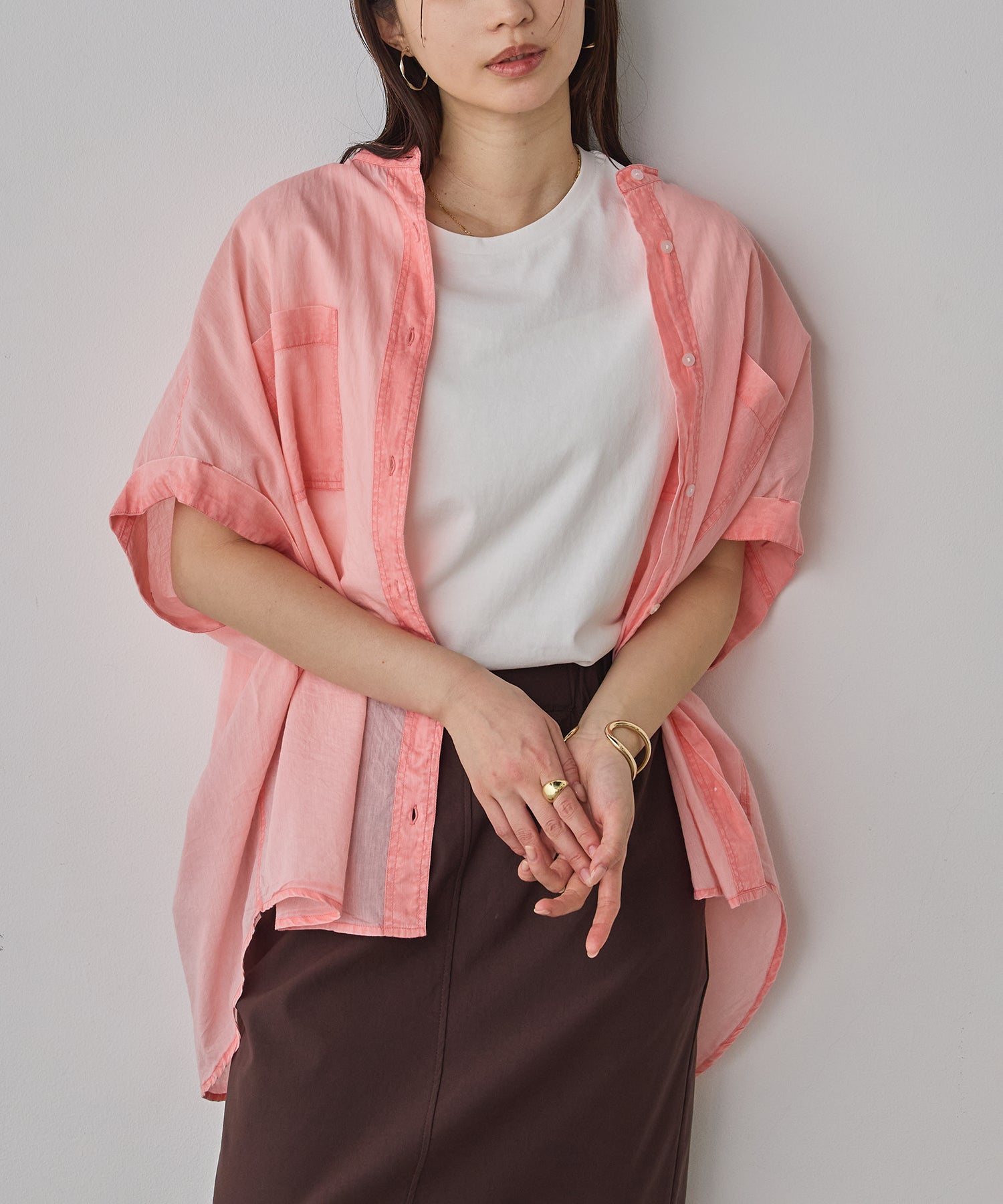 ACID-WASH SHORT-SLEEVE SHIRT