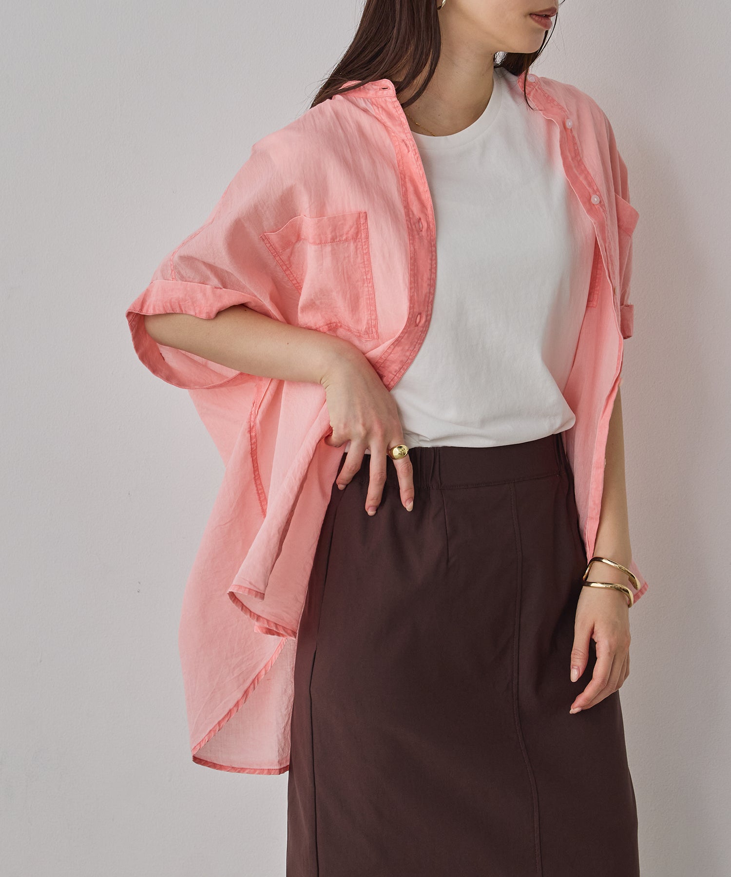 ACID-WASH SHORT-SLEEVE SHIRT